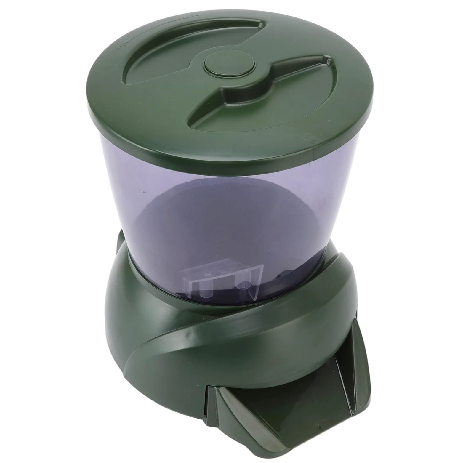 Mangiatoia Automatica per Pesci da 4,25 Litri, Display LCD, Dispenser Automatico di Mangime per Pesci da Laghetto Alimentato a Batteria con Porzioni di Alimentazione Regolabili,