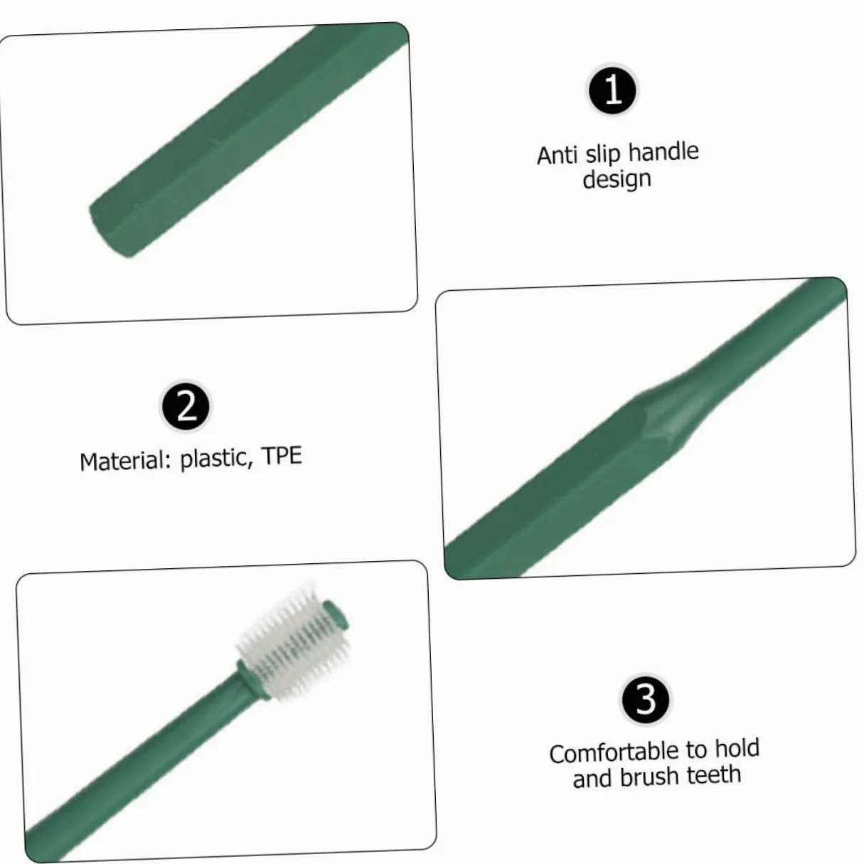 SUPVOX 3 Set Di Spazzolini Da Denti Per Cani Con Setole Morbide E Portatili Per Animali Domestici Pulizia Orale A 360 Gradi in Plastica Per Gatti E Cani 4 Pezzi*3