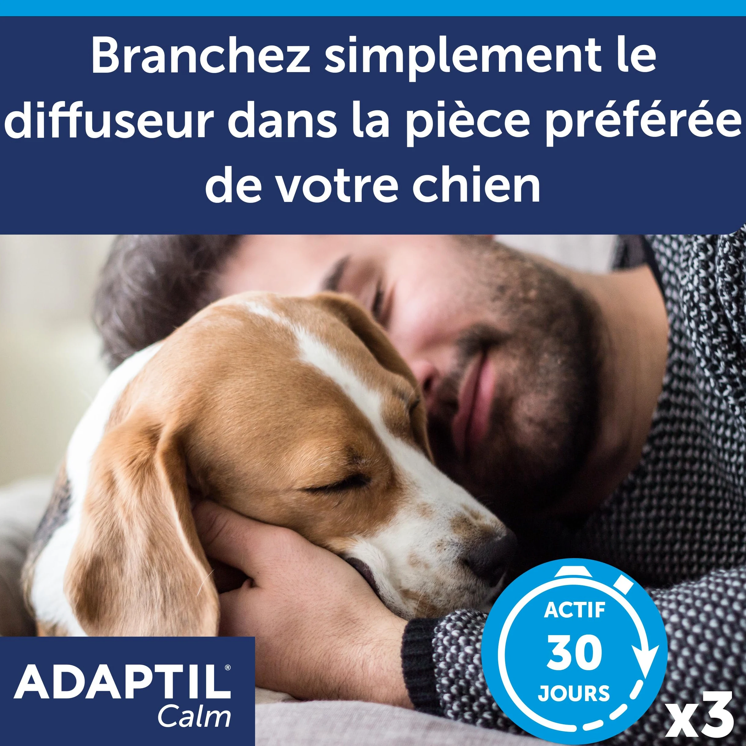 ADAPTIL Calm 30 Day Refill x 3, Aiuta Il Cane a Far Fronte a Problemi comportamentali e sfide di Vita, 48 ml x 3