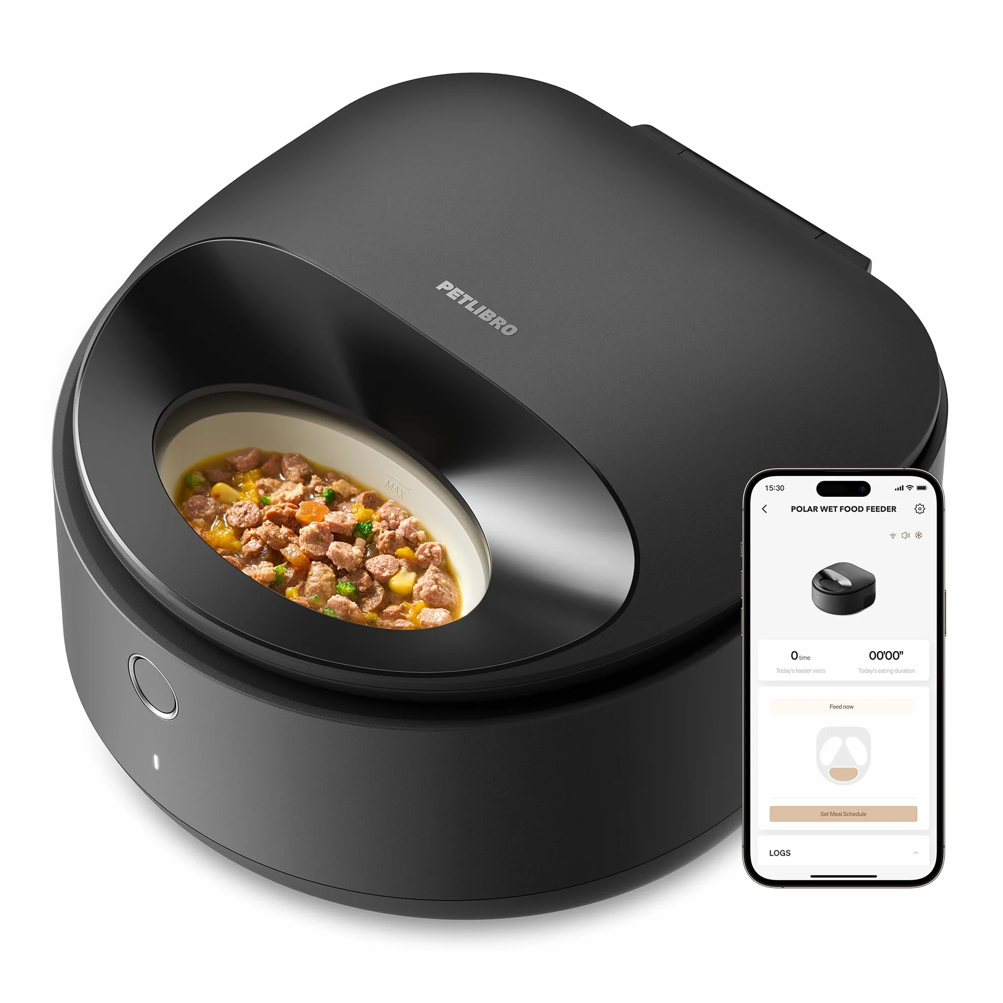 PETLIBRO Distributore Automatico Cibo Gatti Umido, Raffreddamento a Semiconduttore, 2,4 GHz Controllo Wi-Fi Smart App, Dispenser Automatico Cibo Umido, Fresco per 3 Giorni