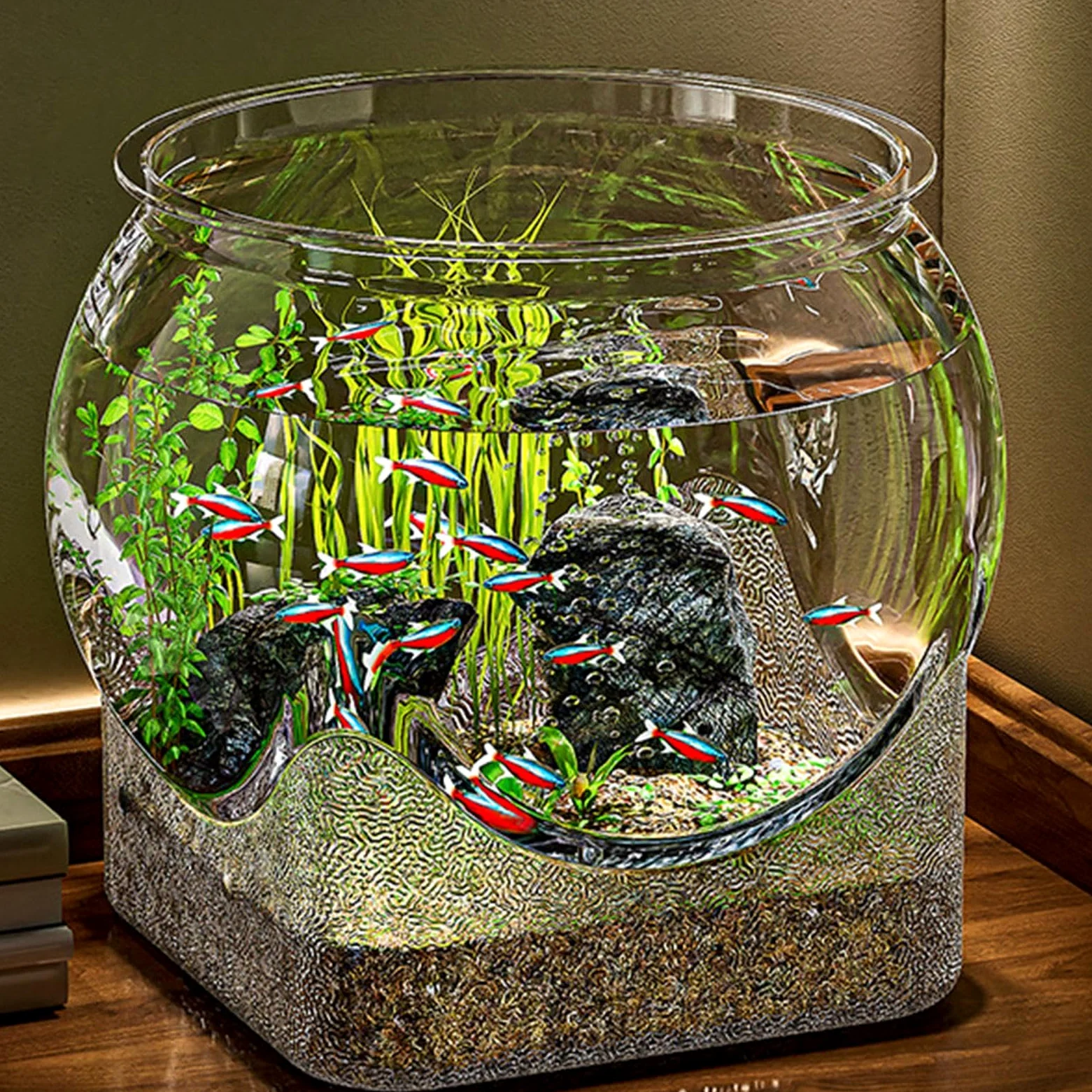 Aquariums Fish Bowls – Desktop Fish Tank | Clear Aquarium Fish Bowls | Piccoli acquari, Centrotavola vaso di fiori, Acquario da tavolo per tartarughe Betta Fish