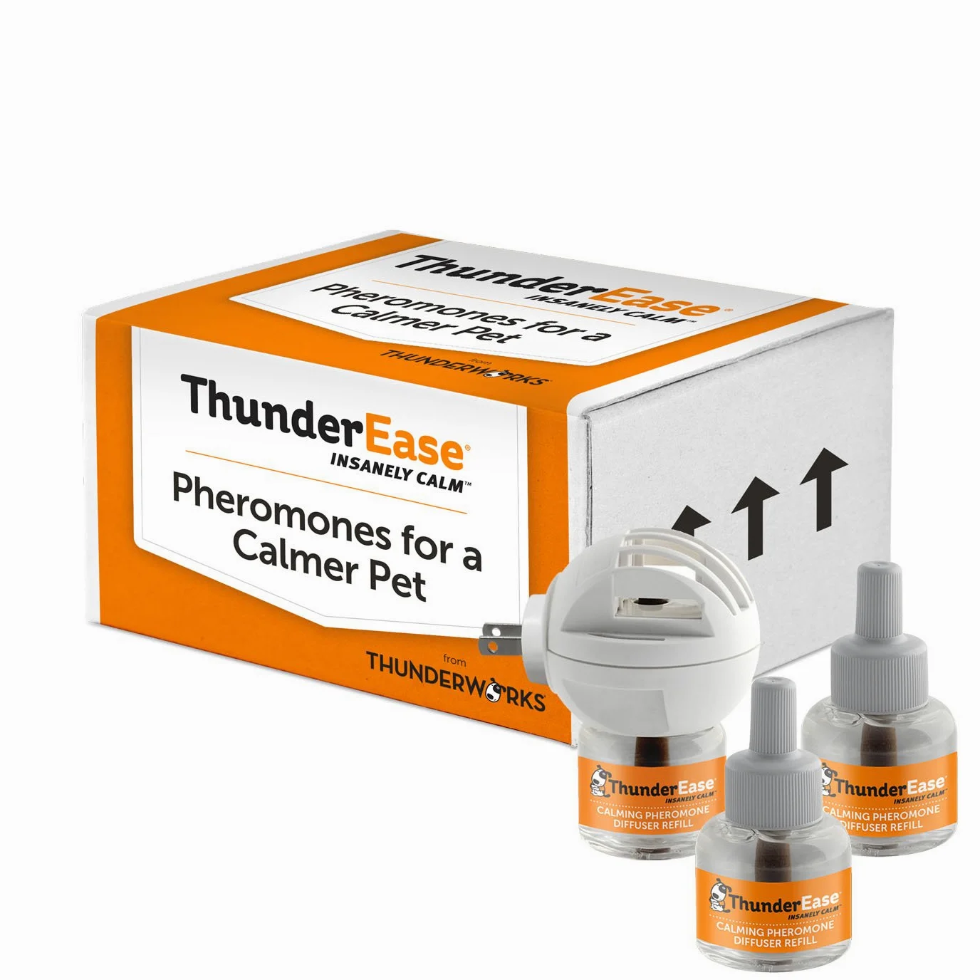 ThunderEase ADAPTIL - Kit diffusore calmante per Cani, Alimentato da ADAPTIL, consigliato dal Veterinario per alleviare l'ansia da separazione, Lo Stress, l'abbaiare e la masticazione e la Paura di