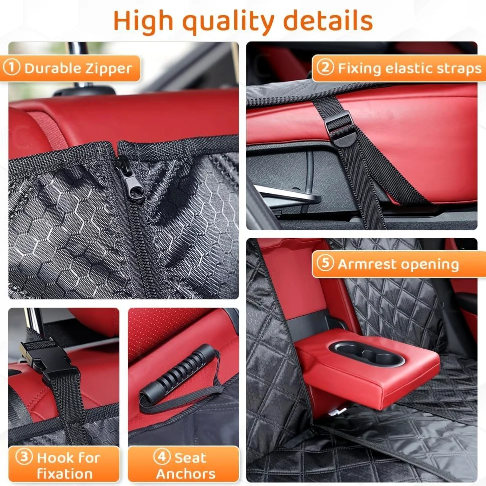 Coprisedile Auto per Cani per Peugeot Boxer 2006-2014, Coprisedile Posteriore Auto per Cani Impermeabile Protezione della Fodera
