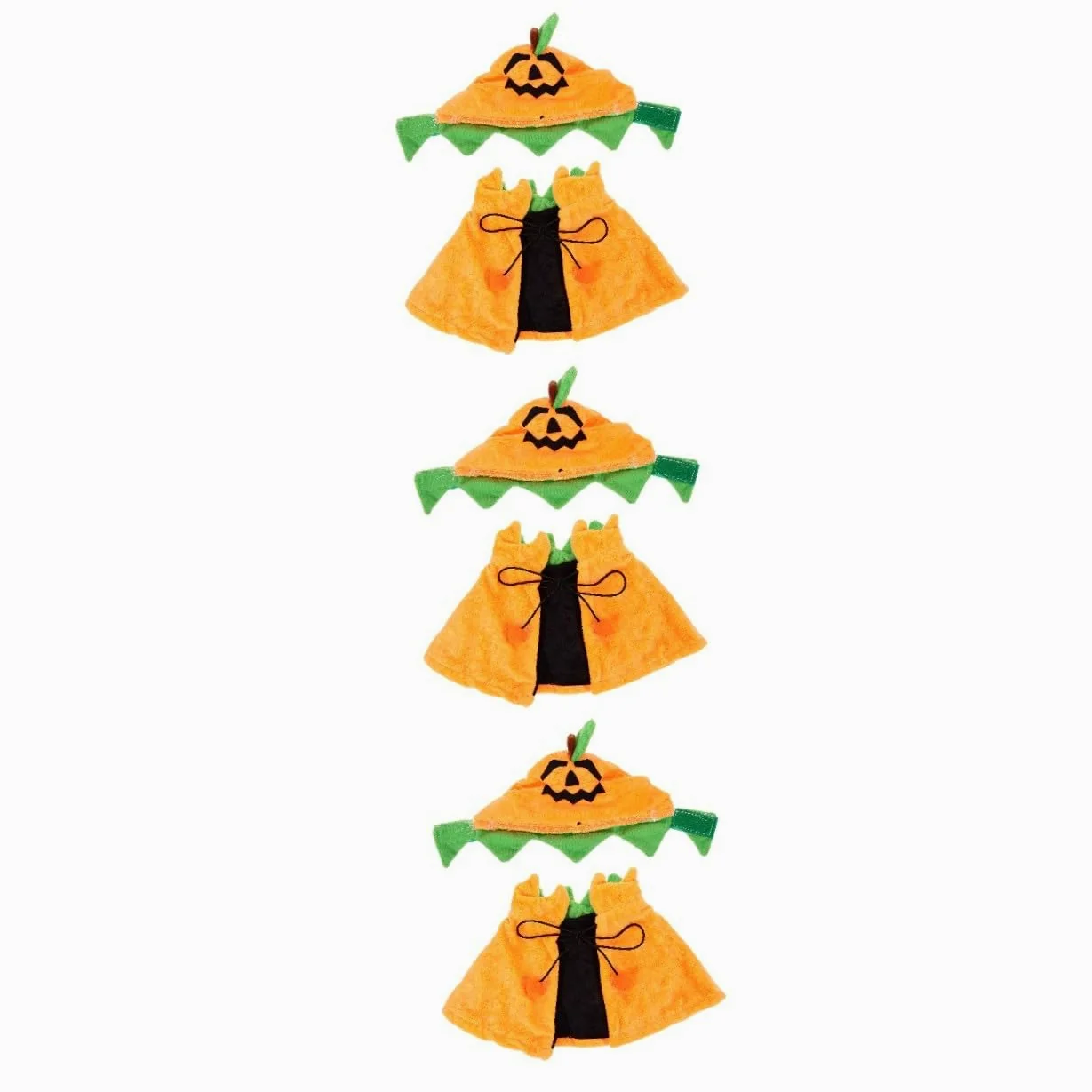 BESPORTBLE 3 Set Mantello Per Animali Domestici Mantello Di Halloween Per Animali Domestici Vestito Jack-o- Lanterna Per Costume Da Zucca Di Halloween Per Gatti Peluche
