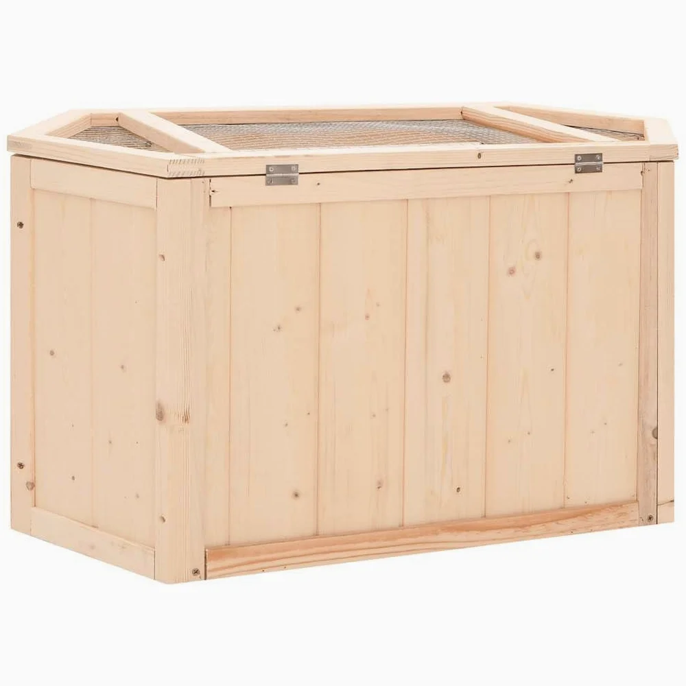 Generico Gabbia per Criceti 80x40x43 cm in Legno Massello di Abete,Habitat/Gabbie Piccoli Animali