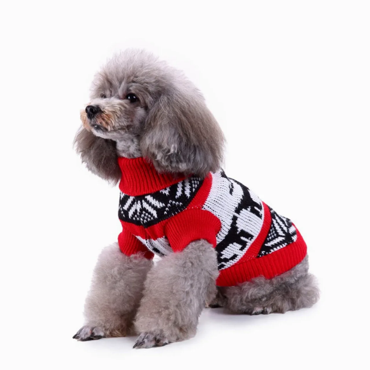 BESPORTBLE 3 Pezzi di Maglione per Animali Domestici Abbigliamento Festivo per Animali Maglione A Collo Alto per Animali Domestici Vestiti Invernali per Cani Maglione Lavorato A Maglia