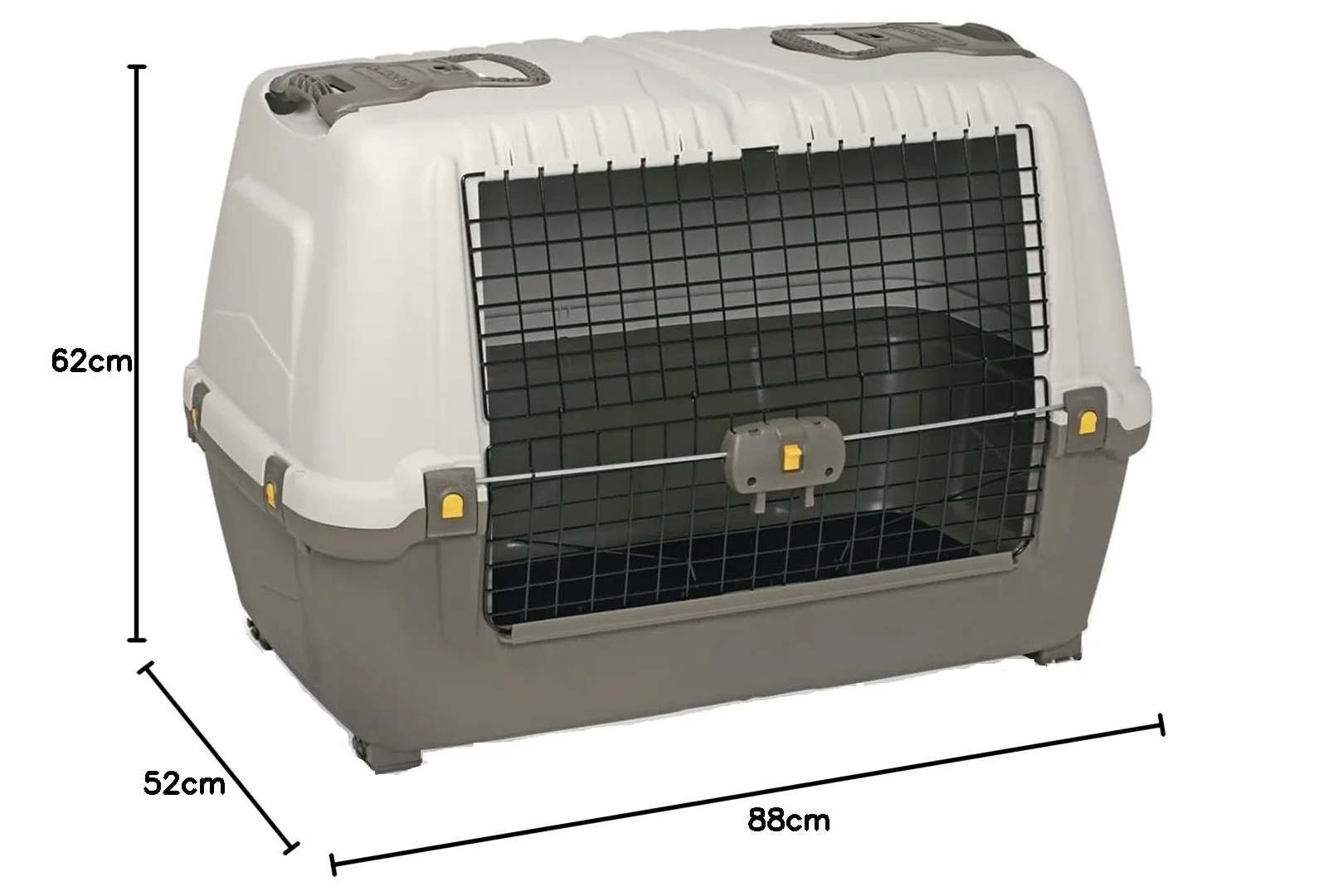 MPS Trasportino per Cani, Cane, skudo Car Modello 90, con Maniglie per Il Trasporto e predisposizione per Ruote, Misura cm.88x52x62 h. Ruote Non Incluse
