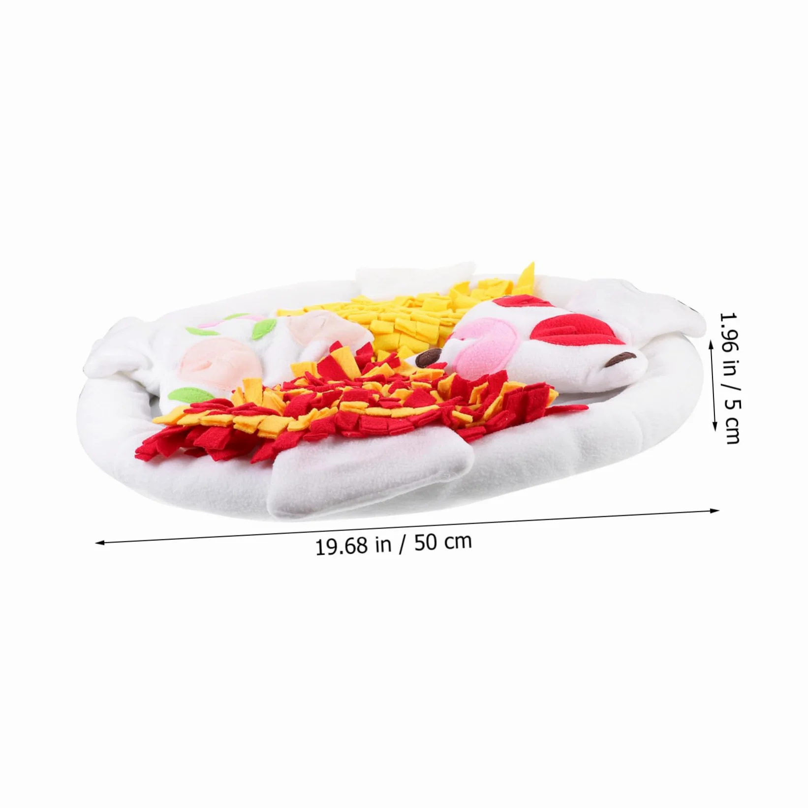 BESPORTBLE Tappetino Snuffle per Cani Forma Pizza in Polar Fleece per Allenamento Alimentare Lento e Masticazione