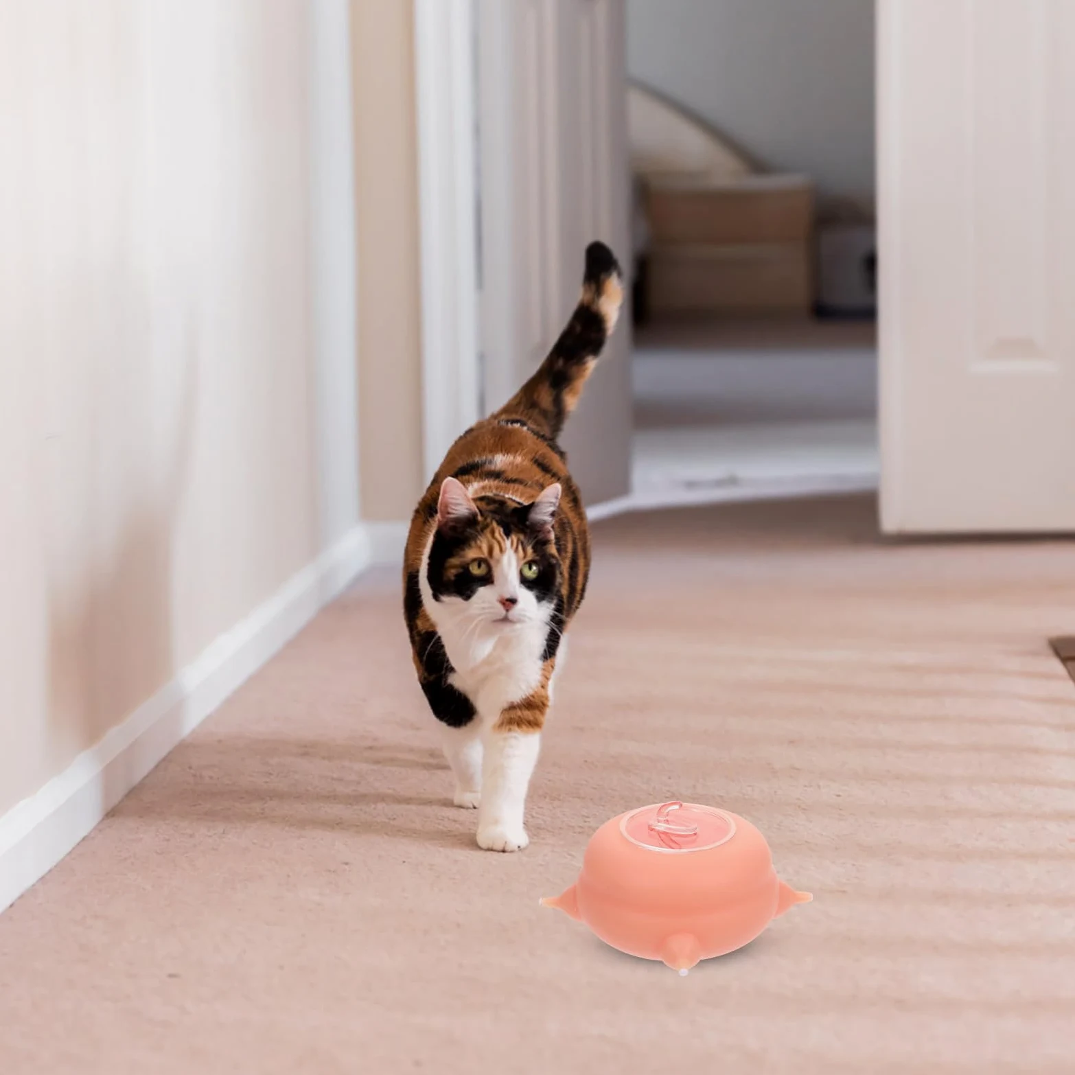 ULTECHNOVO Biberon per Cuccioli in Silicone Rosa Buona Elasticità e Leggero, Alimentatore per Gattini e Cani, per L'Allattamento e Giochi Resistenti