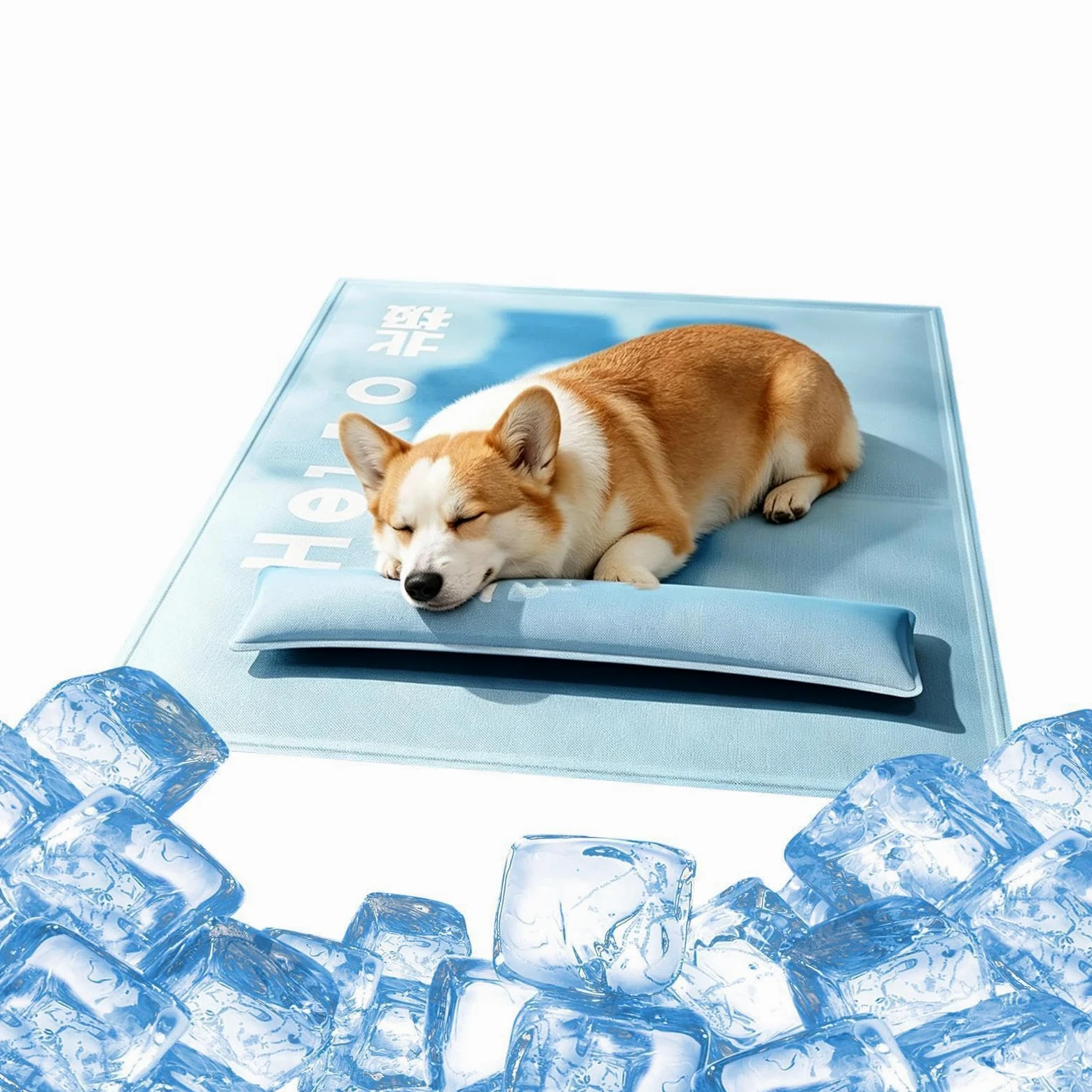 Generico Tappetino Rinfrescante Cani Impermeabile Con Cuscino Collo | Tappetino Rinfrescante per Gatti Animali Domestici Per Cuccioli Gatti Trasportino Canile Campeggio Spiaggia Viaggio
