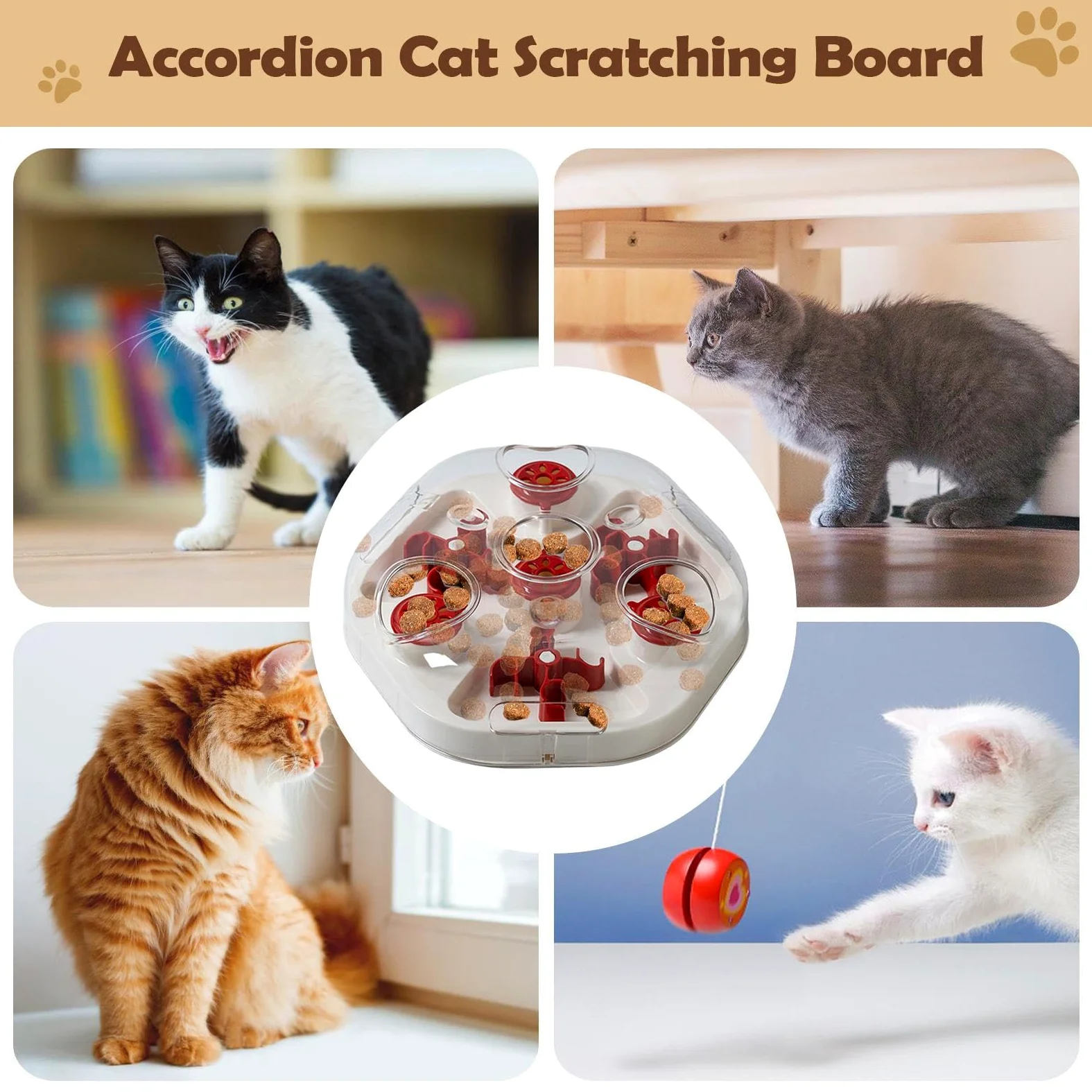 Giocattolo Puzzle Per Cani Mangia Lento Con Fori Per Bocconcini | Distributore Interattivo per Cuccioli Gatti Razze Medie Grandi Addestramento Dentizione Svago in Casa