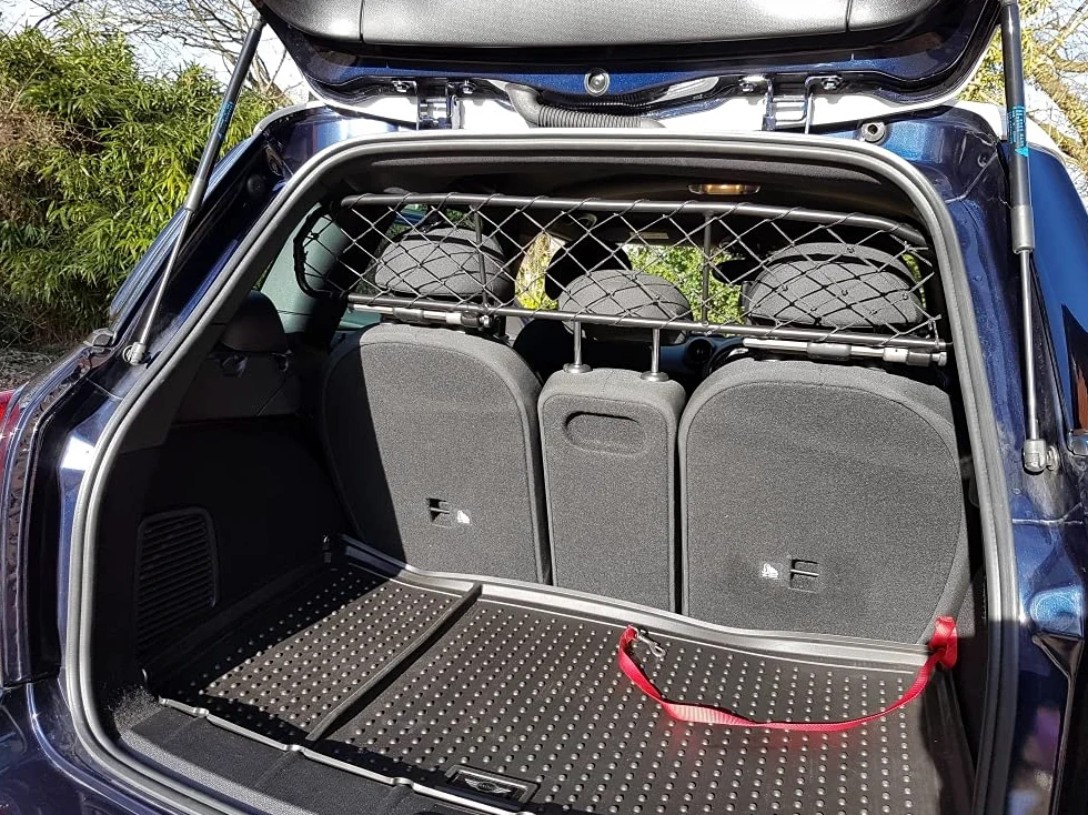 ERGOTECH Divisorio Griglia Rete Divisoria per Mini Countryman (2010-2016) RDA65-HXXS8, per Trasporto Cani e Bagagli