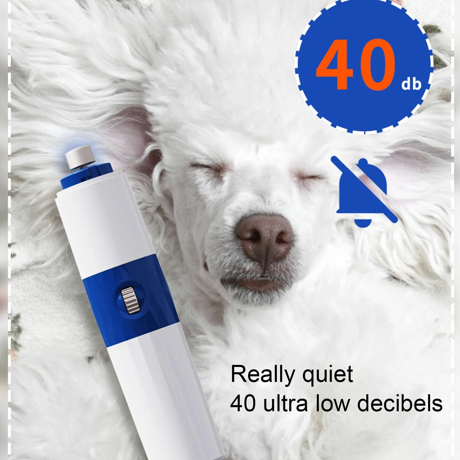 Macinacapazione Unghie per Animali Domestici, Macinino Unghie Ricaricabile USB con Trimmer Elettrico Silenzioso LED per Gatti Cani, Forniture Toelettatura Professionisti