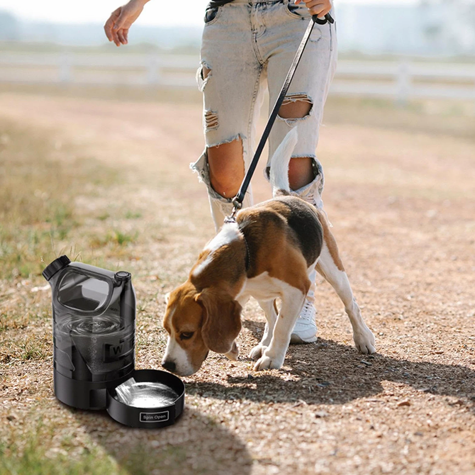 Bottiglia d'Acqua da Viaggio per Cani Dispenser Da Bere Per Animali | Bottiglia D'acqua Per Cane Grande Capienza Per Viaggi, Escursioni, Spiaggia, Attività All'aperto