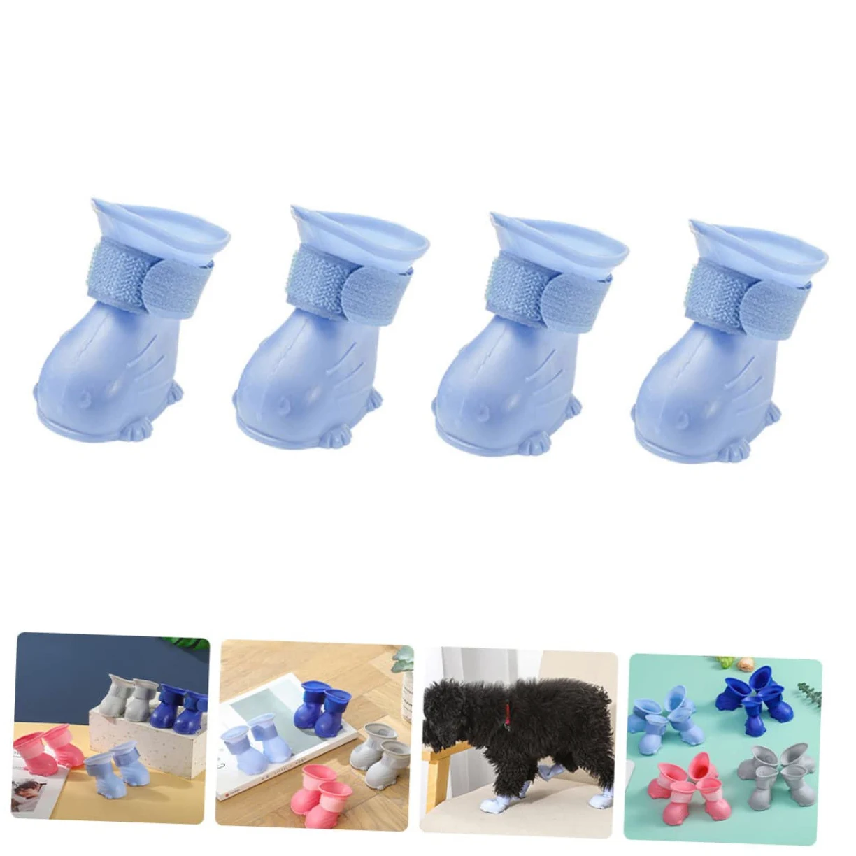 20 Pz Scarpe Impermeabili Stivali da Cucciolo Clima Canino Scarpe Invernali Puppy pupphub Scarpe da Pioggia per Animali Domestici Scarpe da Pioggia per Cuccioli Fare Un Passo Blue