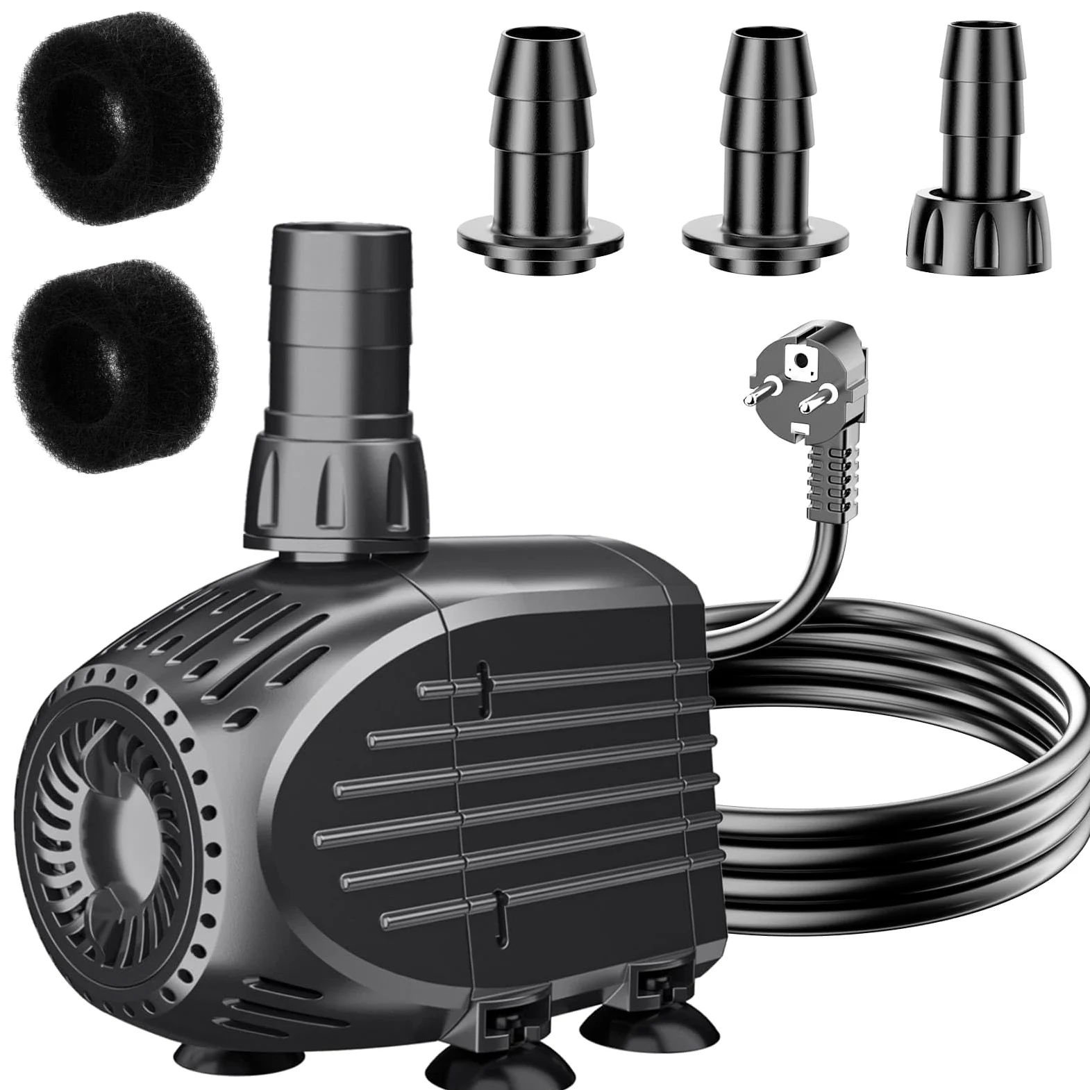 Biling Pompa per laghetto 1520 l/h Ultra silenziosa Pompa per fontana Funzione di protezione contro il surriscaldamento, Pompa dell'acqua Pompa sommergibile con cavo da 3 m per fontane e giochi