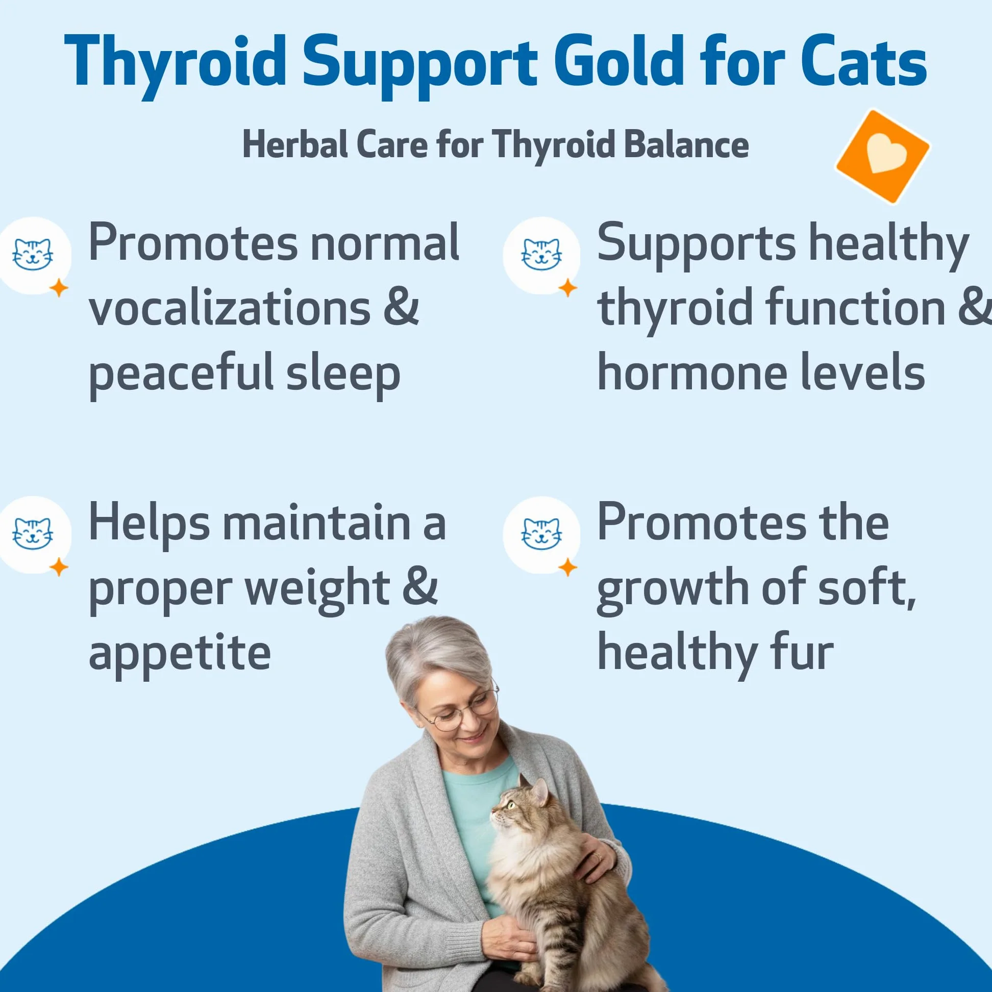 Pet Wellbeing Supporto Oro Della Tiroide Per I Gatti - Naturale Supporto Della Ghiandola Tiroidea Felina E Temperamento Calmo Normale - 2 Oz (59Ml)