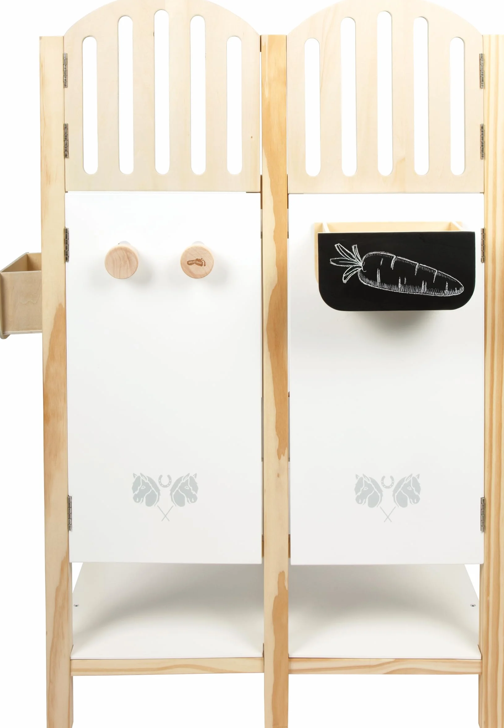 small foot Stalla per cavallucci, box in legno per due cavallucci, per bambini dai 3 anni, 12795