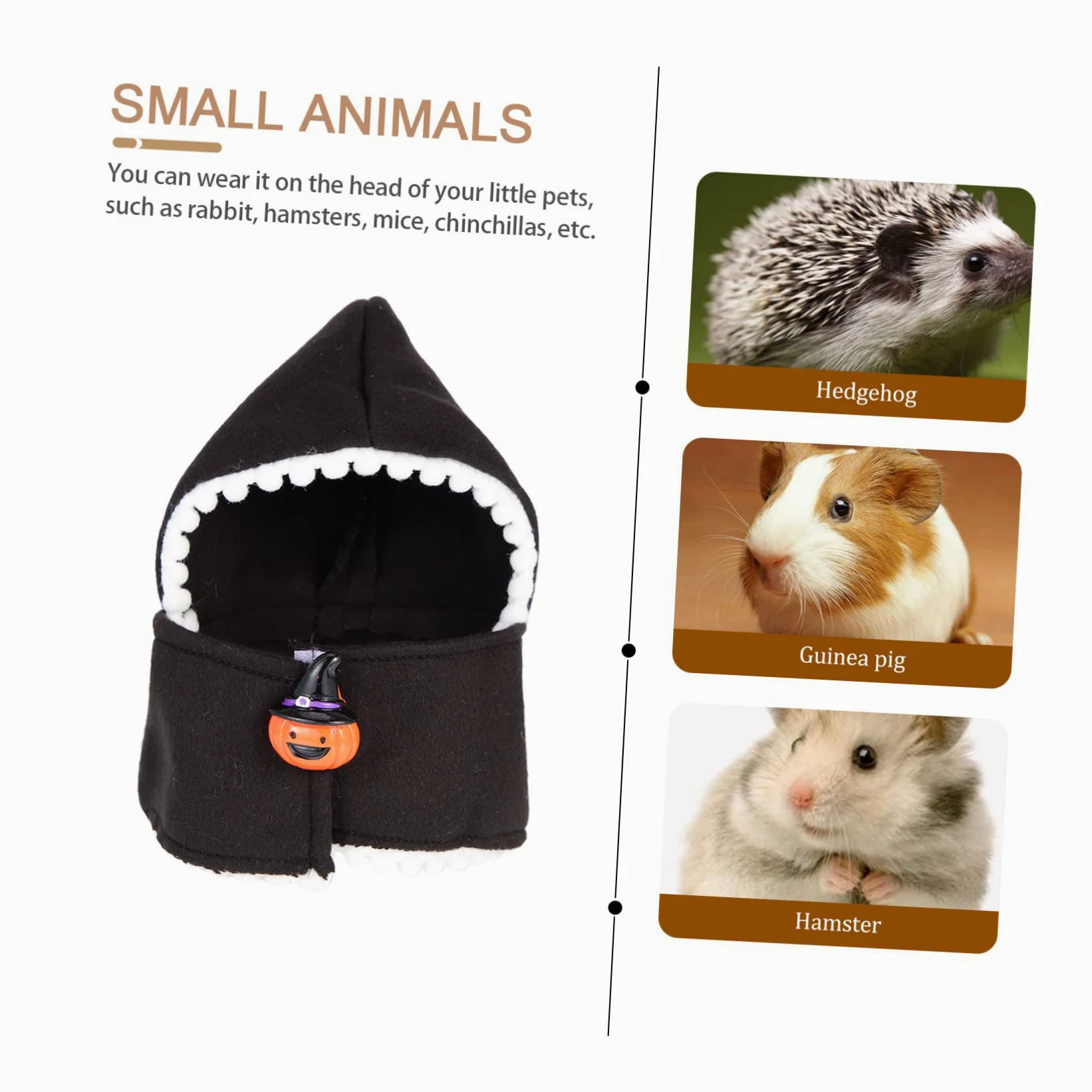 Didiseaon 5 Pz Cappello Di Halloween Maglione Per Coniglio Cappello Da Festa Di Compleanno Per Gatti Vestiti Di Coniglio Berretto Cosplay Per Cani Cappotti Per Conigli Cotone Cucciolo Zucca