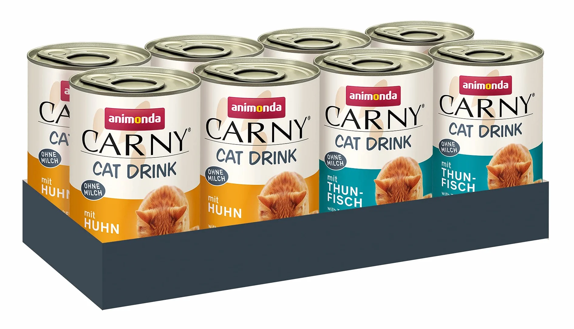 animonda Carny Adult Cat Drink, Cibo umido per gatti, Milka, Diversità della patria 8 x 140 ml