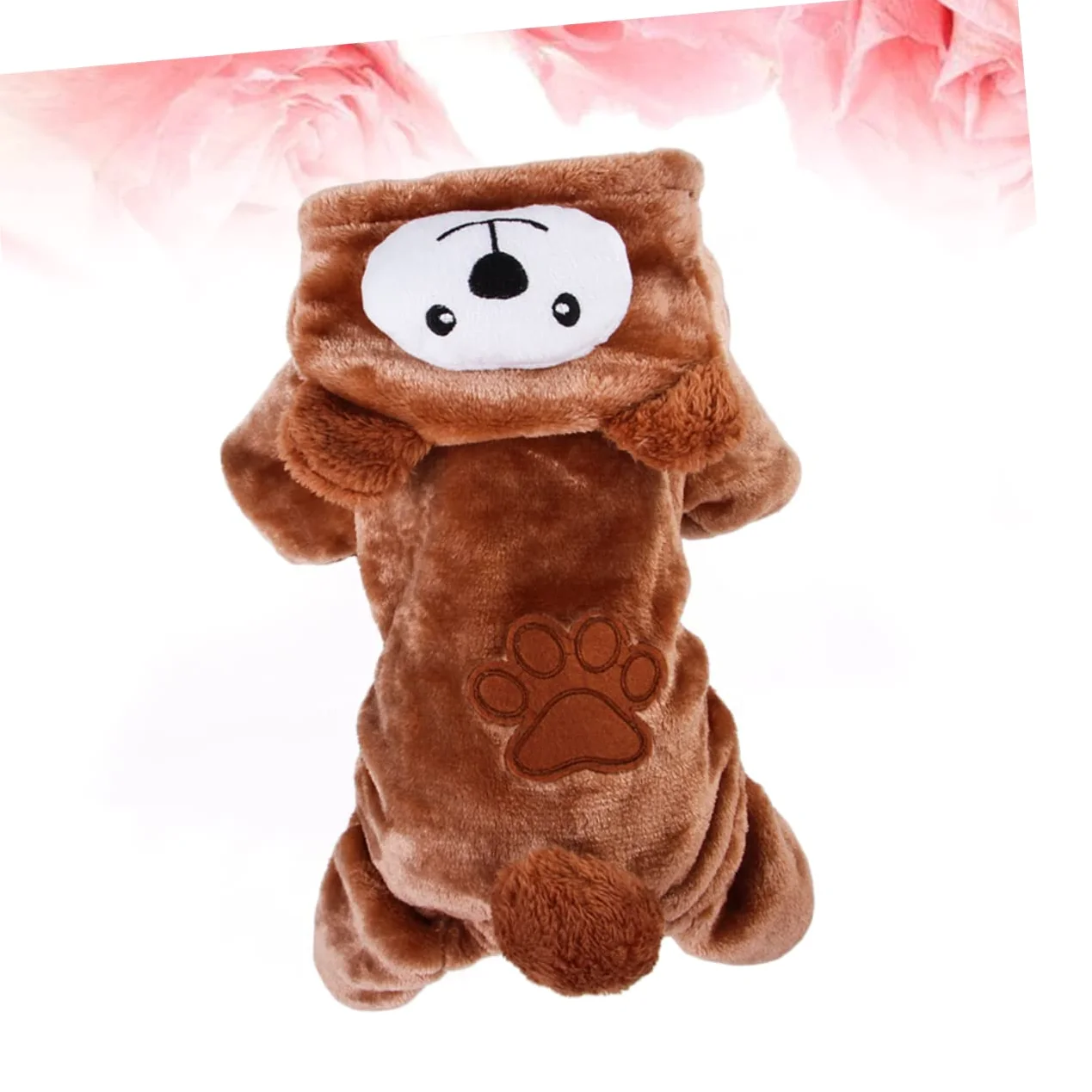 BESPORTBLE 3 Pezzi Impermeabile per Cani alla Moda Caldo Cappotto per Cani Adorabile Gilet in Pile di Corallo A Forma di Orso per Animali Domestici per Eventi Speciali