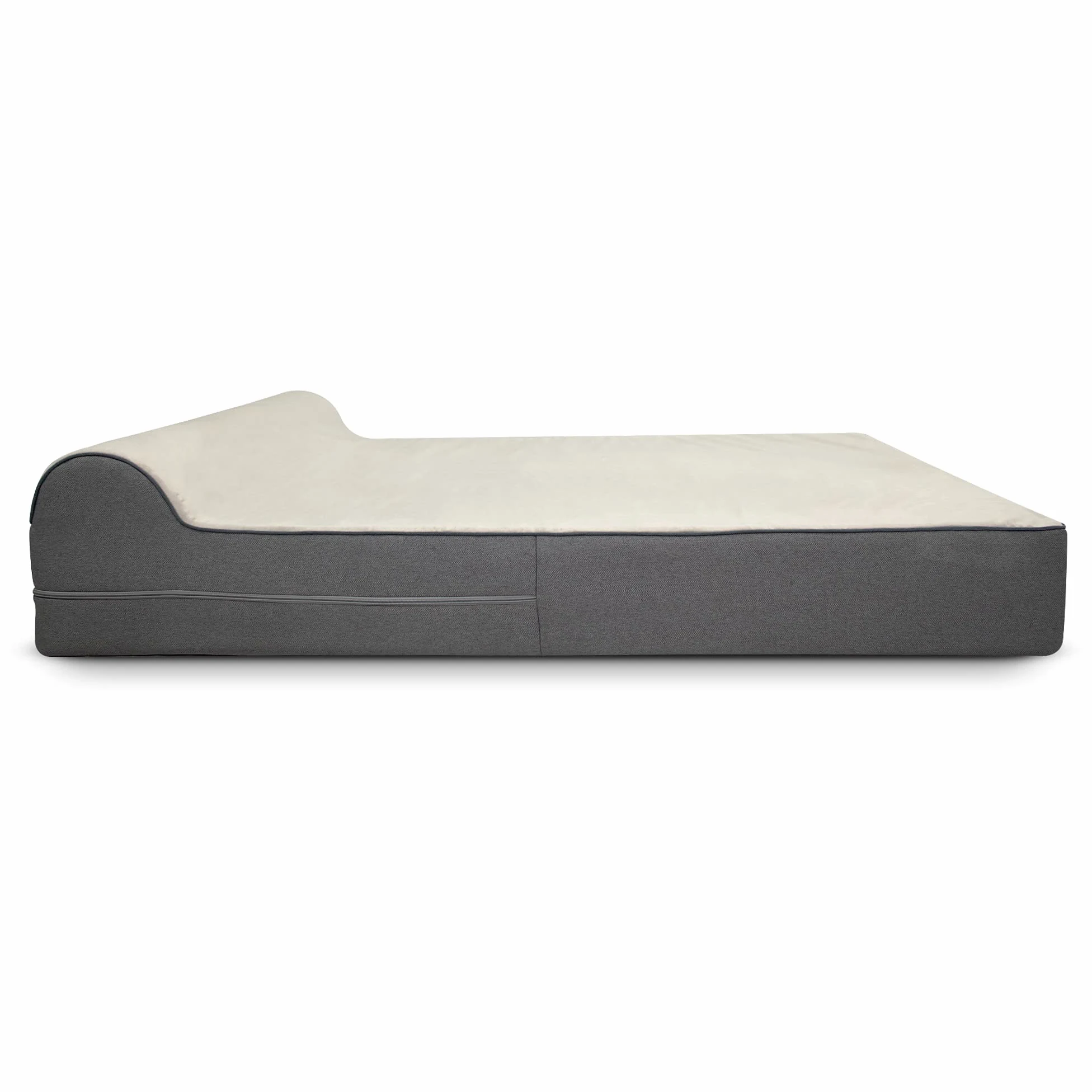 KOPEKS Copertura di ricambio per letto per cani in memory foam, a prova di masticazione, extra large (dimensioni Jumbo), grigio deluxe