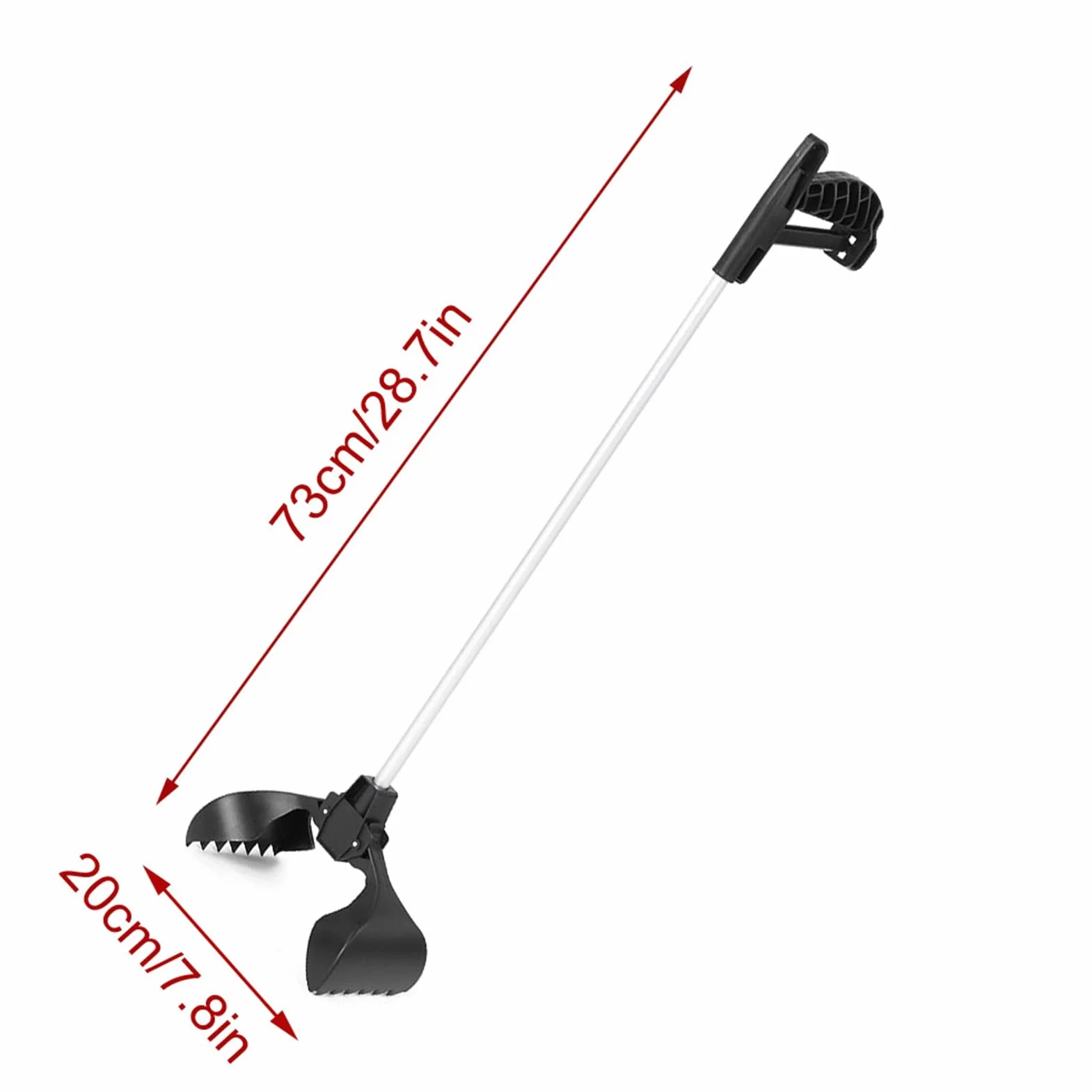 Yctze Raccogli Rifiuti Cani con Manico Lungo, Facile Pulizia per Deiezioni | Ganasce a cucchiaio controllate, Design ergonomico, Plastica resistente, Adatto per erba, cemento, ghiaia