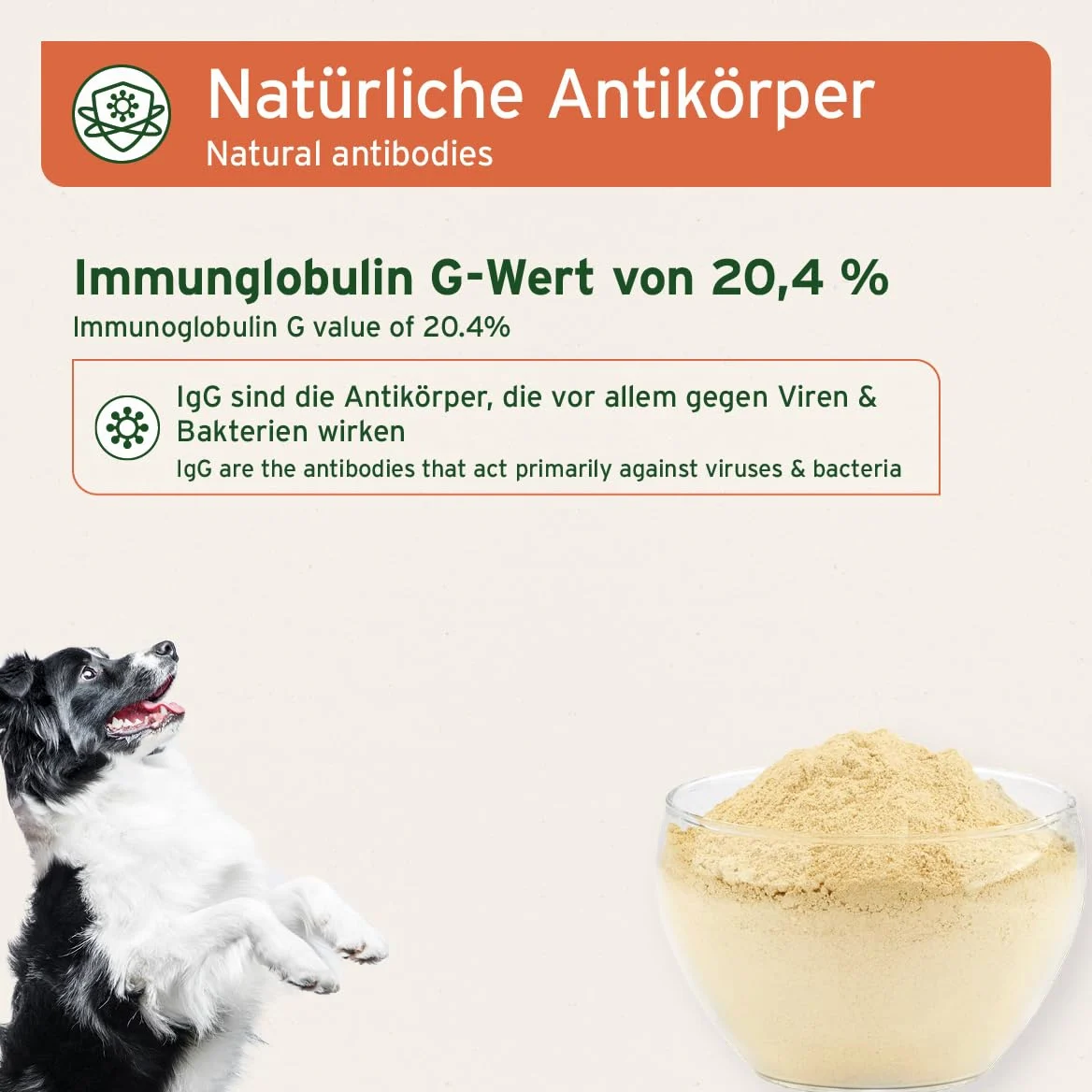 AniForte Premium Colostro per cani e gatti 100g di polvere - Primo latte naturale, supporta il sistema immunitario e il tratto gastrointestinale, immunoglobulina G in qualità alimentare, colostro