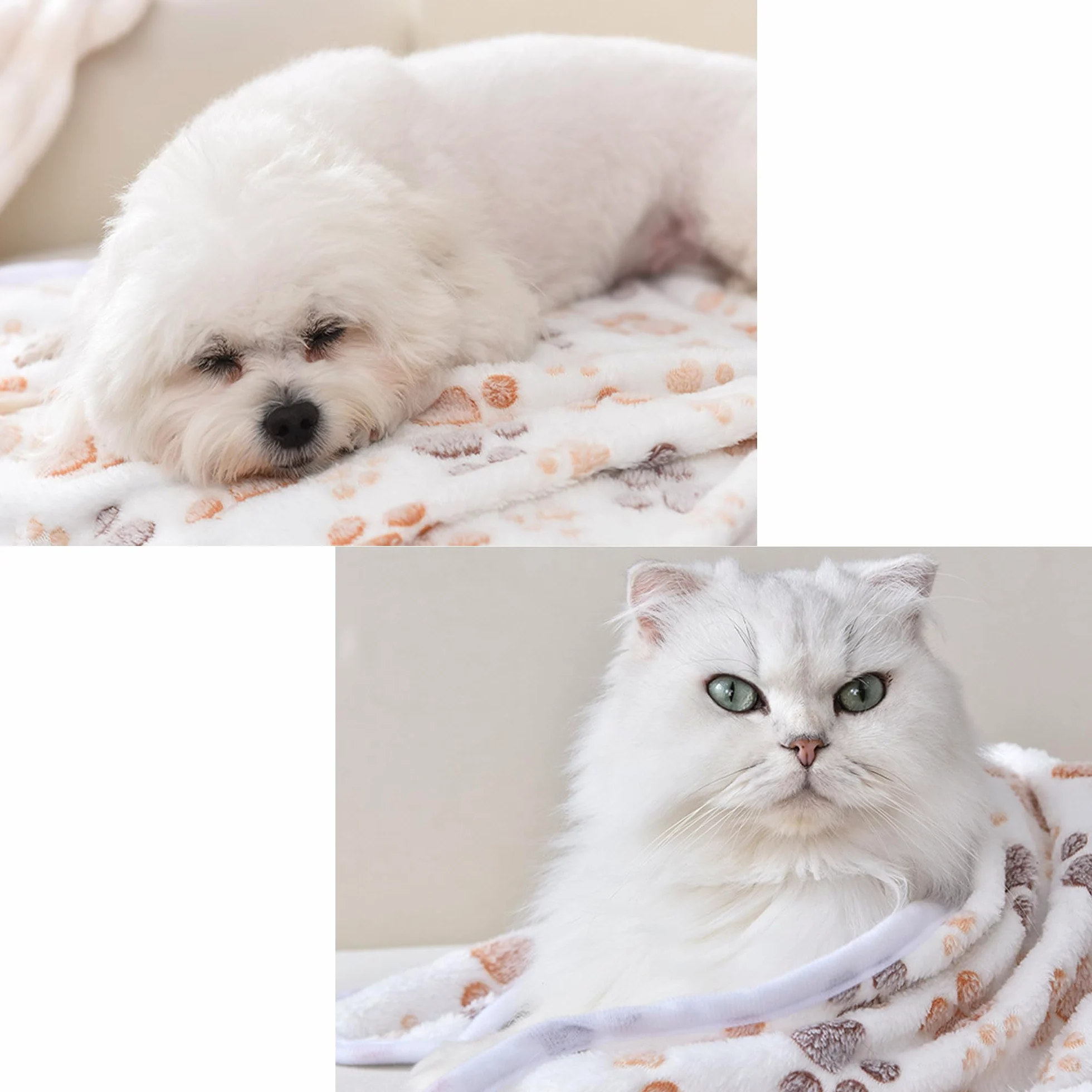 Coperta in flanella per animali domestici, lavabile, con stampa di zampe, per letto, divano, auto, coperta calmante per cani, gatti e cani, morbida coperta per animali domestici (grigio, 6