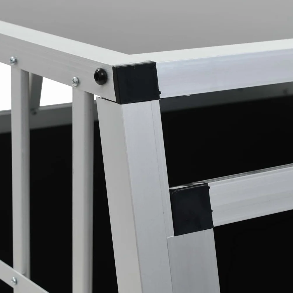 Generico Trasportino per Cani con Doppia Porta 94x88x69 cm,Argento,19.1kg,170665