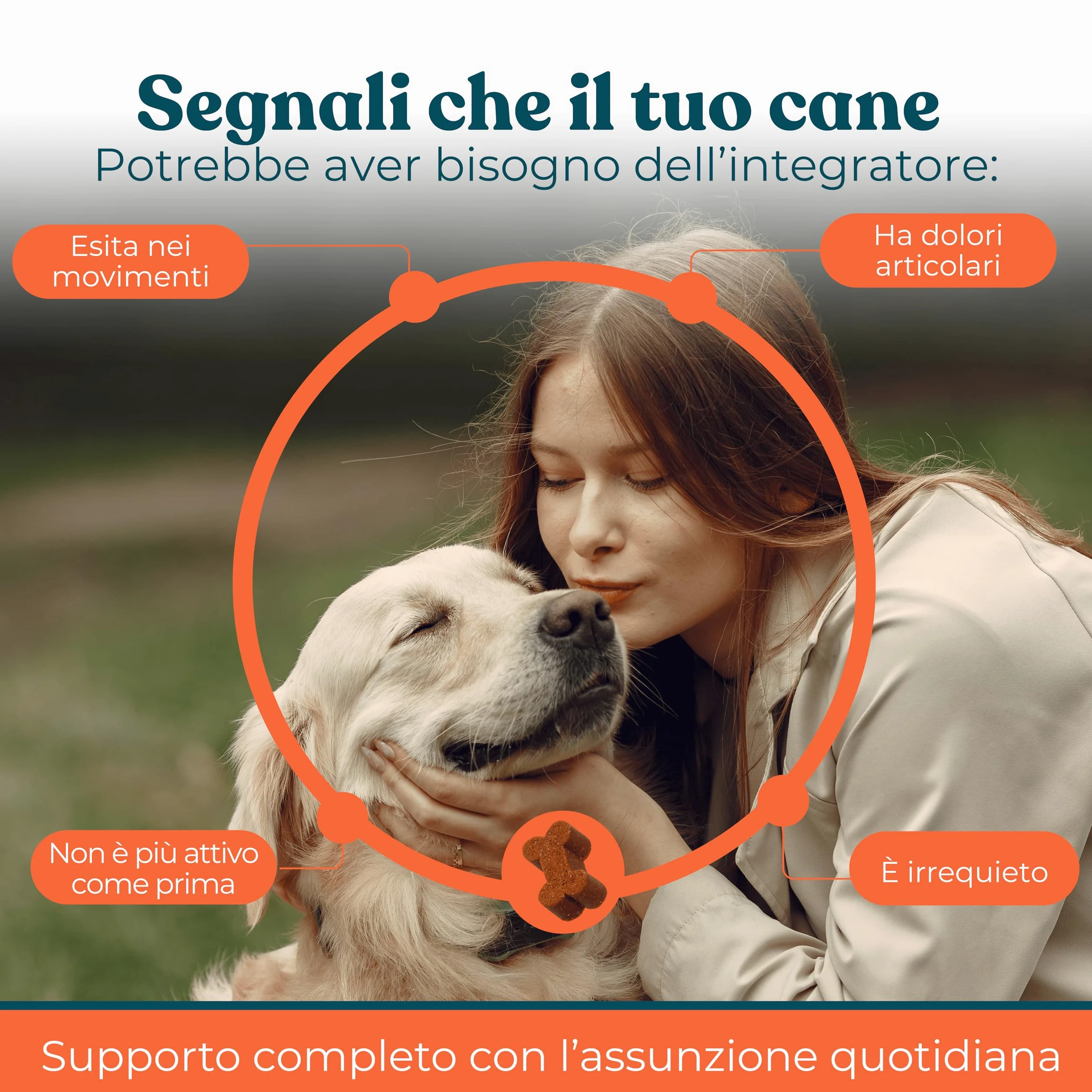 Integratori per Cani Ossa e Articolazioni Gusto Manzo - Integratore Articolazioni Cane per Favorire Lo Sviluppo o Mantenere la Mobilità