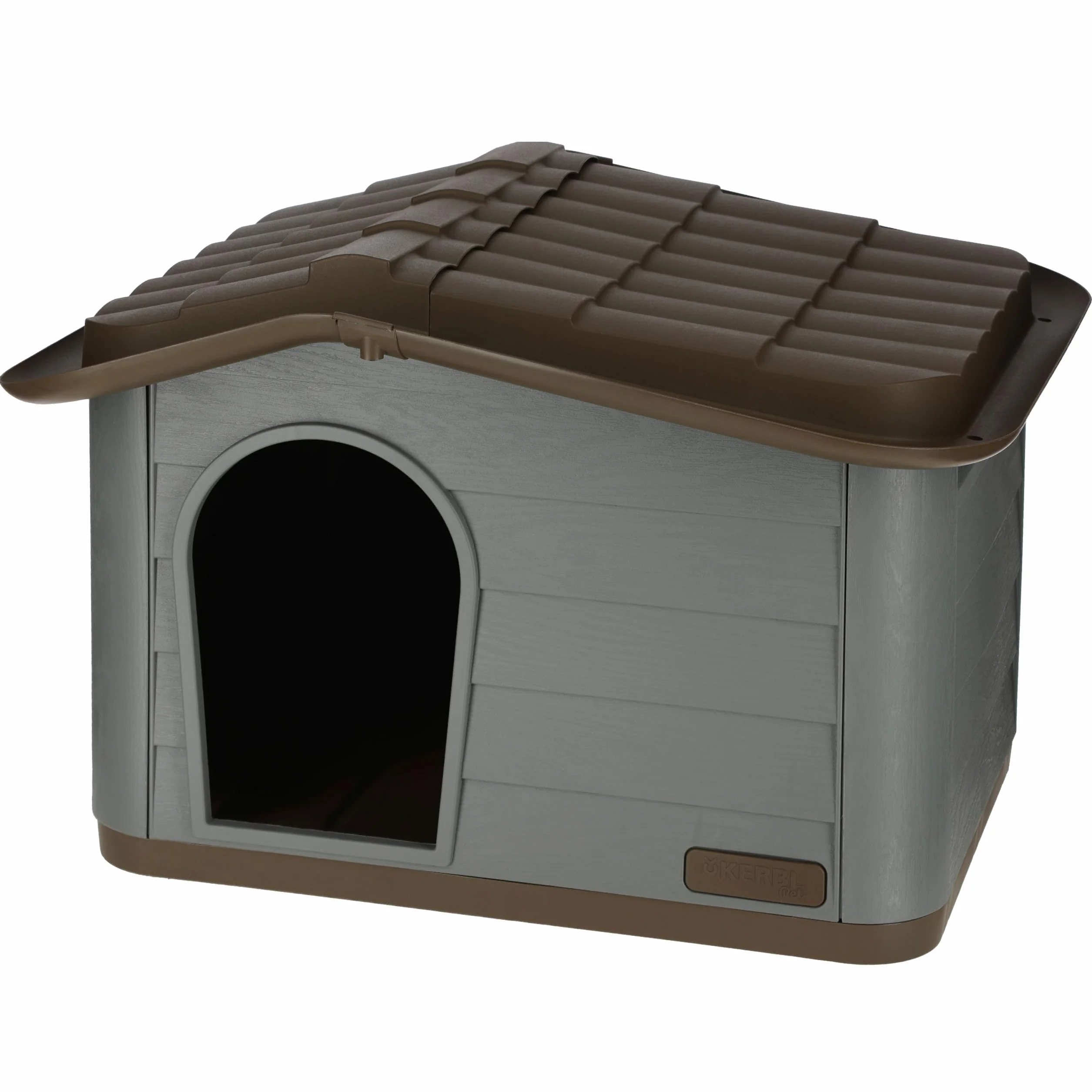 Kerbl Pet casa per gatti Paola Eco, grigio-verde/marrone, 60x51x41 cm, cuccia per gatti, 100% plastica riciclata, cani, gatti