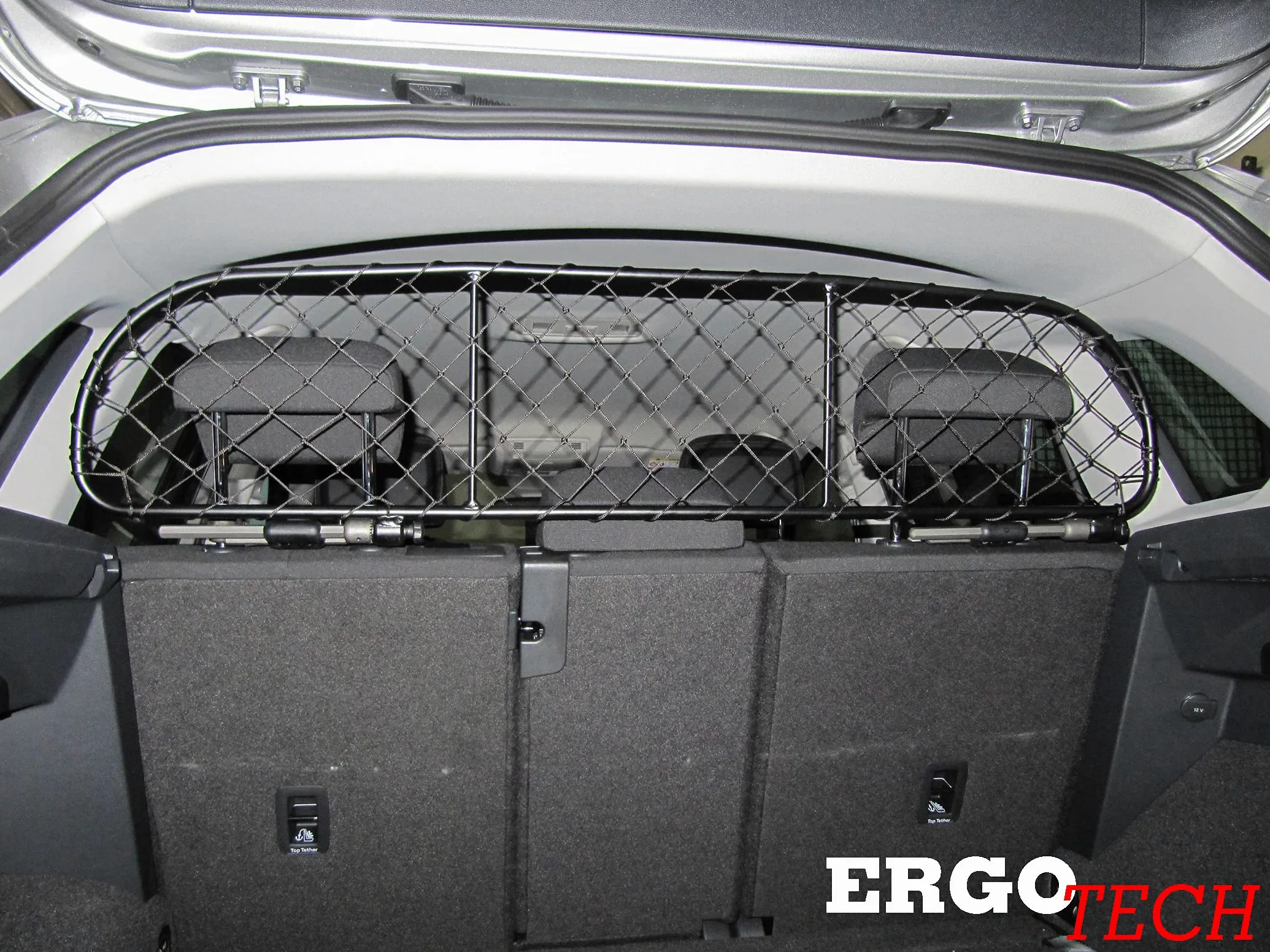 ERGOTECH Divisorio Griglia Rete Divisoria per Volkswagen Tiguan (2016-2024) RDA65-S8, per Trasporto Cani e Bagagli