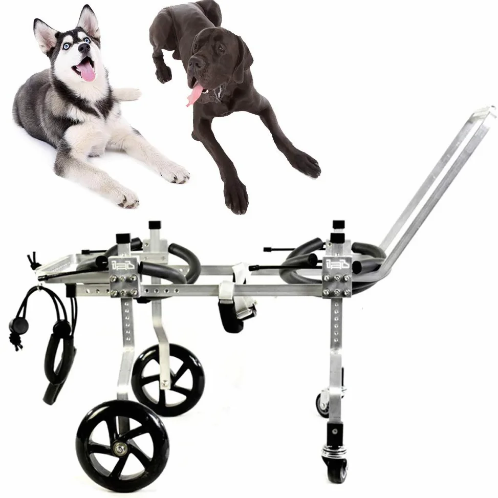 Carrellino Regolabile Sedia a Rotelle per Cani Cane, Riabilitazione per Le Gambe Posteriori/Zampa Anteriore, Adatto Disabili Piedi Gambe/Zampe Posteriori Riabilitazione, 15-75 kg