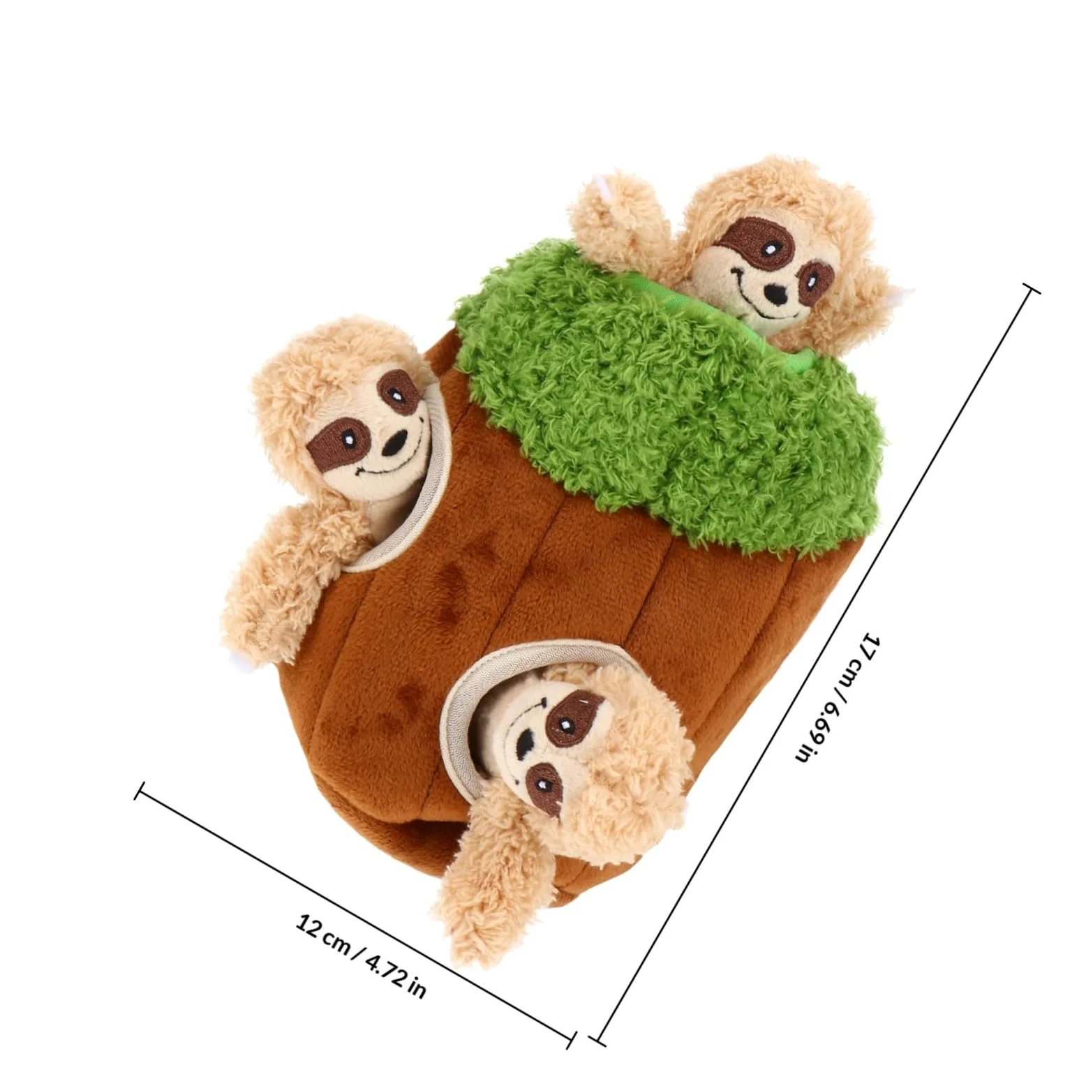 Giocattoli per Cani in Peluche 4 Pezzi Suono a Scricchiolio, Giochi da Masticare a Forma di Animali per Attività di Nascondino e Compagnia per Animali Domestici