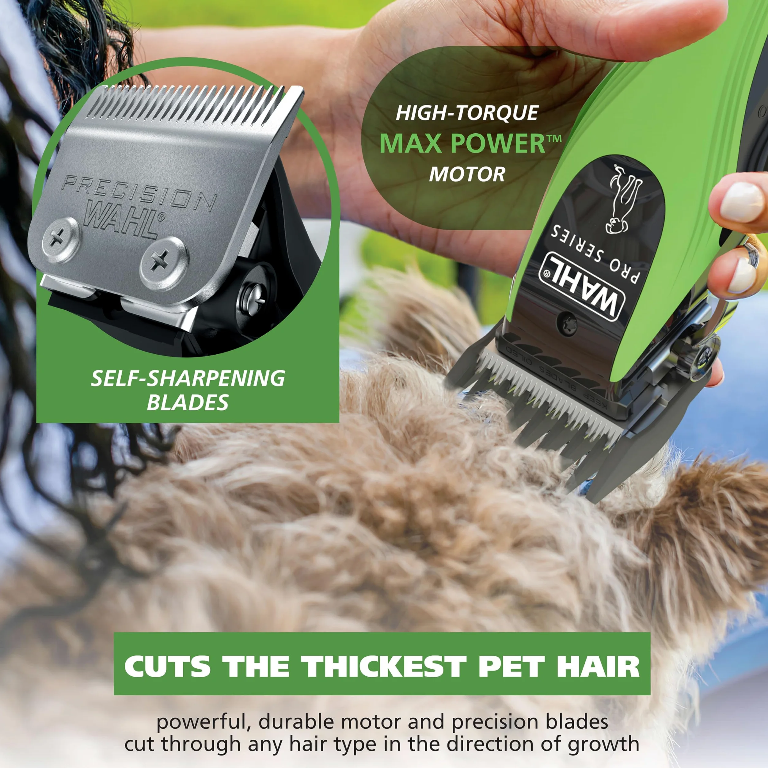 Wahl Pro Series 3025854 - Kit per la toelettatura del cane, senza fili, agli ioni di litio, ricaricabile, per cappotti spessi, modello 3025854