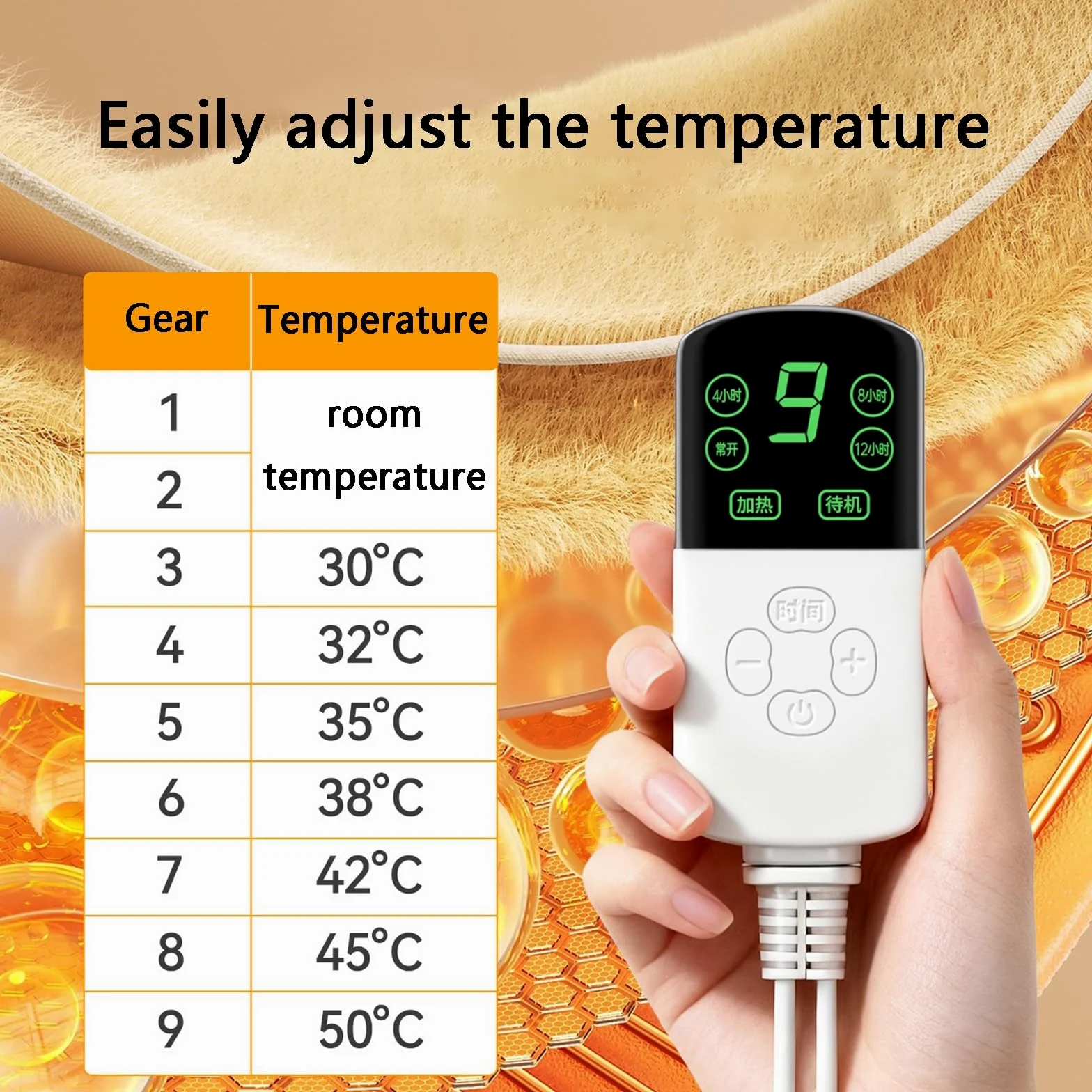 Calore per Animali Domestici, Cuscinetto riscaldato for Animali Domestici, Temperatura Regolabile(Pink,Medium)
