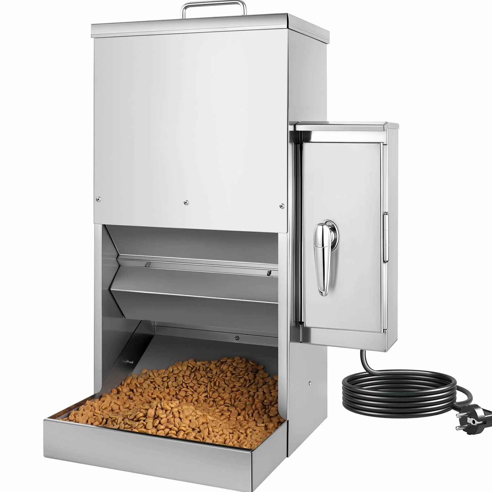 Feeder Automatico per Cani da 16L con Timer, Dispenser per Cibo in Acciaio Inossidabile con Programmazione dell'Alimentazione per Cani o Gatti di Taglia Grande