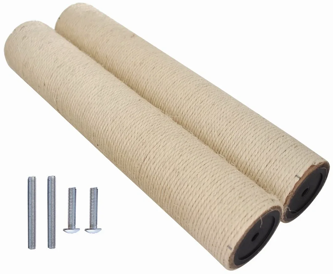 M8 M10 Sisal corda tiragraffi di ricambio per gatti,Tiragraffi per albero di gatto, graffiatoio per gatti con viti(M8_Φ60_40,5 cm)