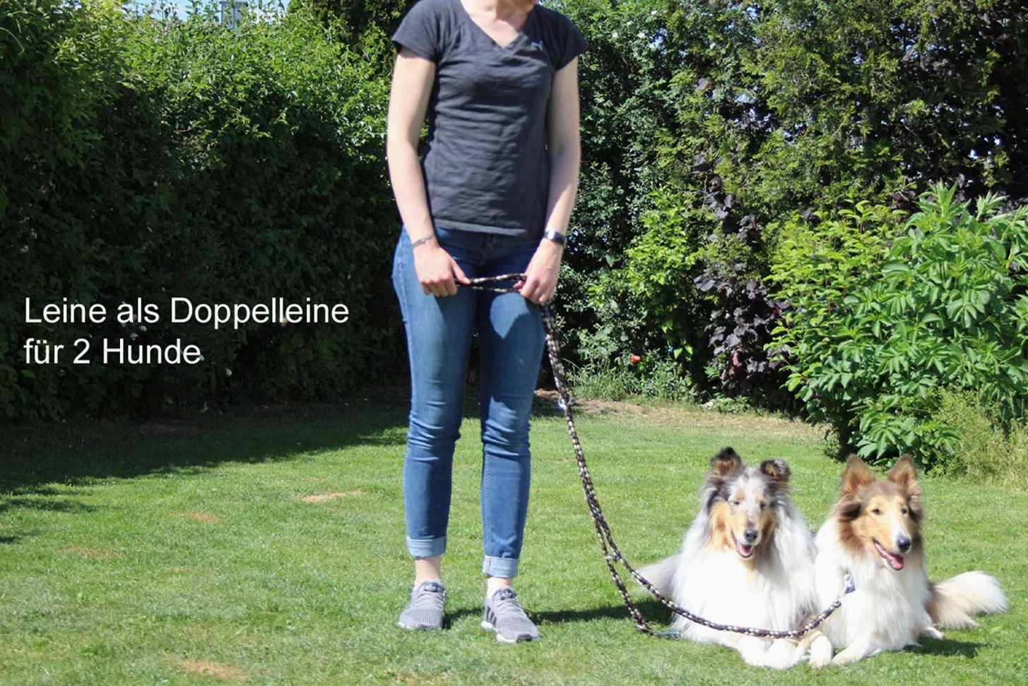 Guinzaglio per cani intrecciato, multilaterale, regolabile in 4 posizioni, lunghezza 2,80 m, rotondo, diametro 15 mm, per cani grandi e grandi, Made in Germany