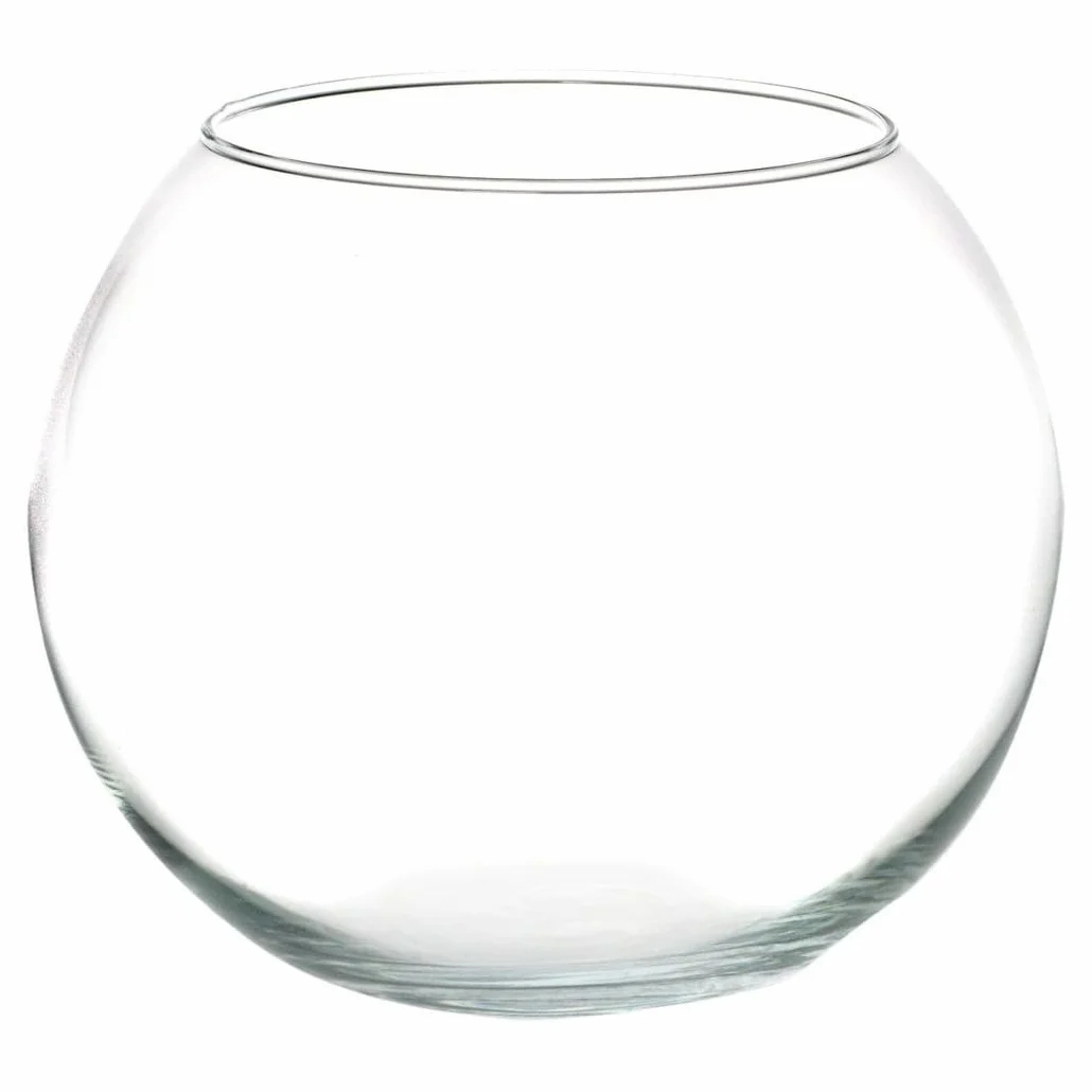 Trade Shop - Ampolla Boccia per Pesci in Vetro 30 Cm Acquario Pesce Rosso Centrotavola