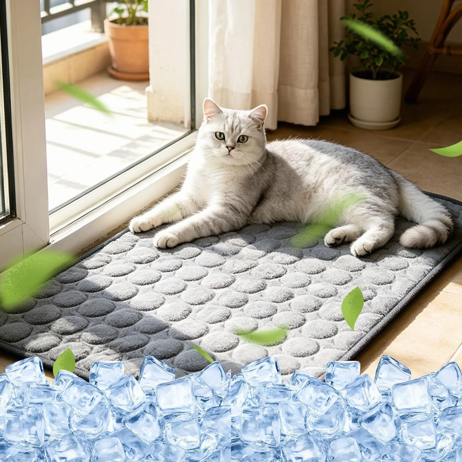 Tappetino Refrigerante Cane, Tappeto Rinfrescante per Cani Gatti | Cuccia Refrigerante Lavabile, Cuscino Raffreddamento in Nel Caldo Estate, per Animali di Piccola Media Grande