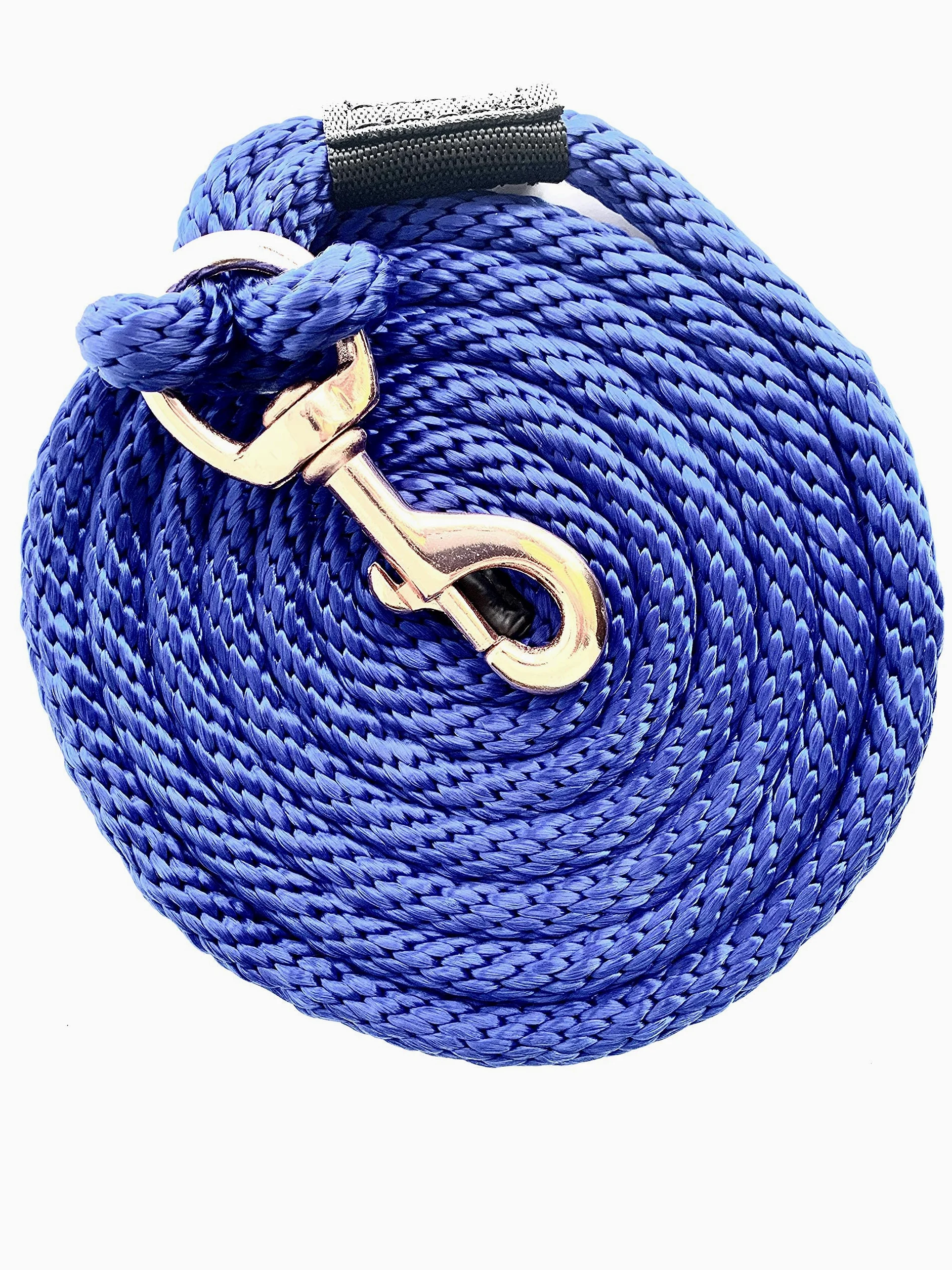 Majestic Ally, Confection de 2 cordons en polyéthylène massif pour Chevaux et Bestiame, Longa 10 Pieds et pessa 5/8 Pollici, stituibile, résistant, Fatta a Mano, Morbida al Tatto (Bleu réel)
