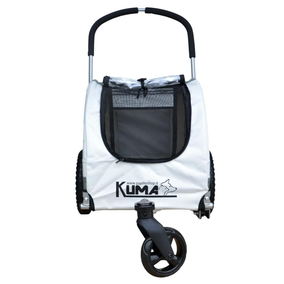 PAPILIOSHOP KUMA: Rimorchio Multifunzionale per Bici e Passeggino - Trasporto Sicuro di Cani, Gatti e Animali Domestici, Ideale per Escursioni, Campeggio e Attività All'Aperto