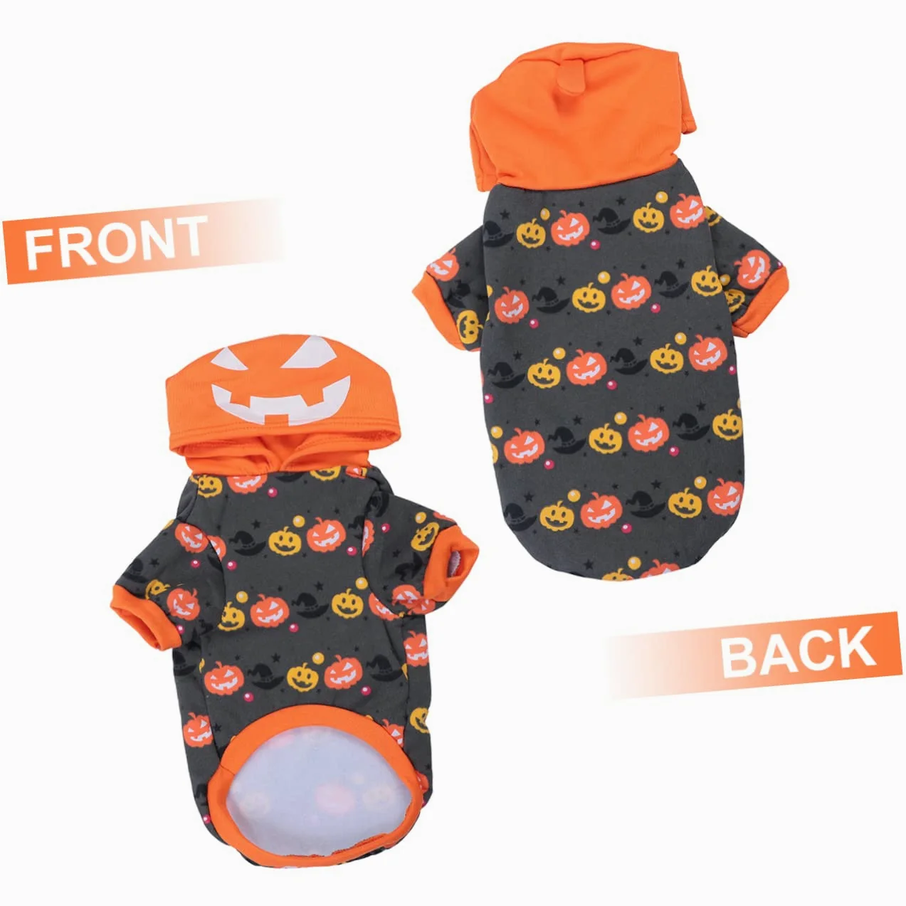 Didiseaon 3 Pz felpa di halloween per cani da compagnia felpa con cappuccio alla moda vestiti per cani di piccola taglia costume da compagnia vestiti divertenti da cucciolo