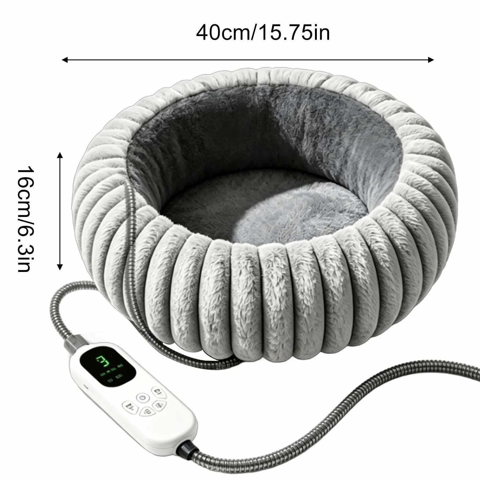 Cuccia Riscaldata Per Gatti Divano Rotondo Riscaldabile Regolabile Con 9 | Cuccia Rotonda per Gatti Casa Interno Esterno Soggiorno Camera Da Viaggio