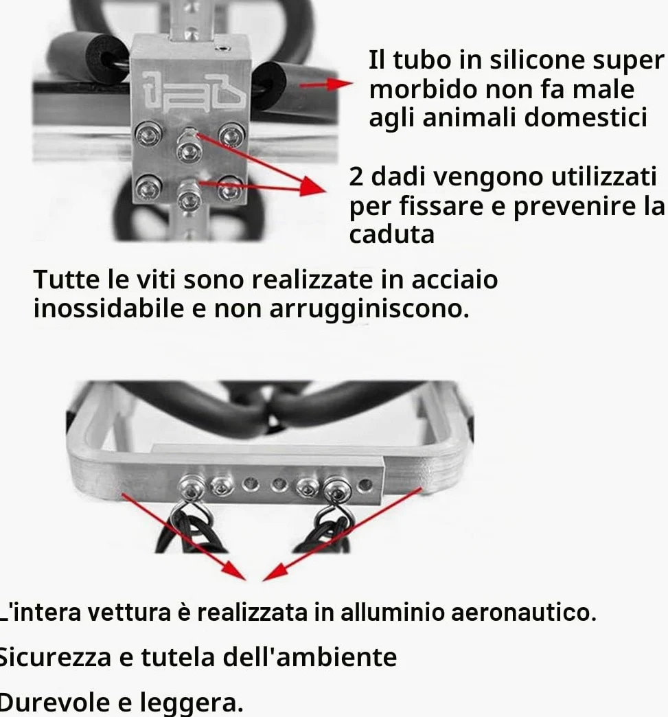Carrellino per Cani Disabile Gatto Coniglio Cuccioli Ferito, per La Riabilitazione delle Zampe Posteriori E dei Piedi di Cani E Gatti Disabili di Peso Inferiore A 1.5 kg