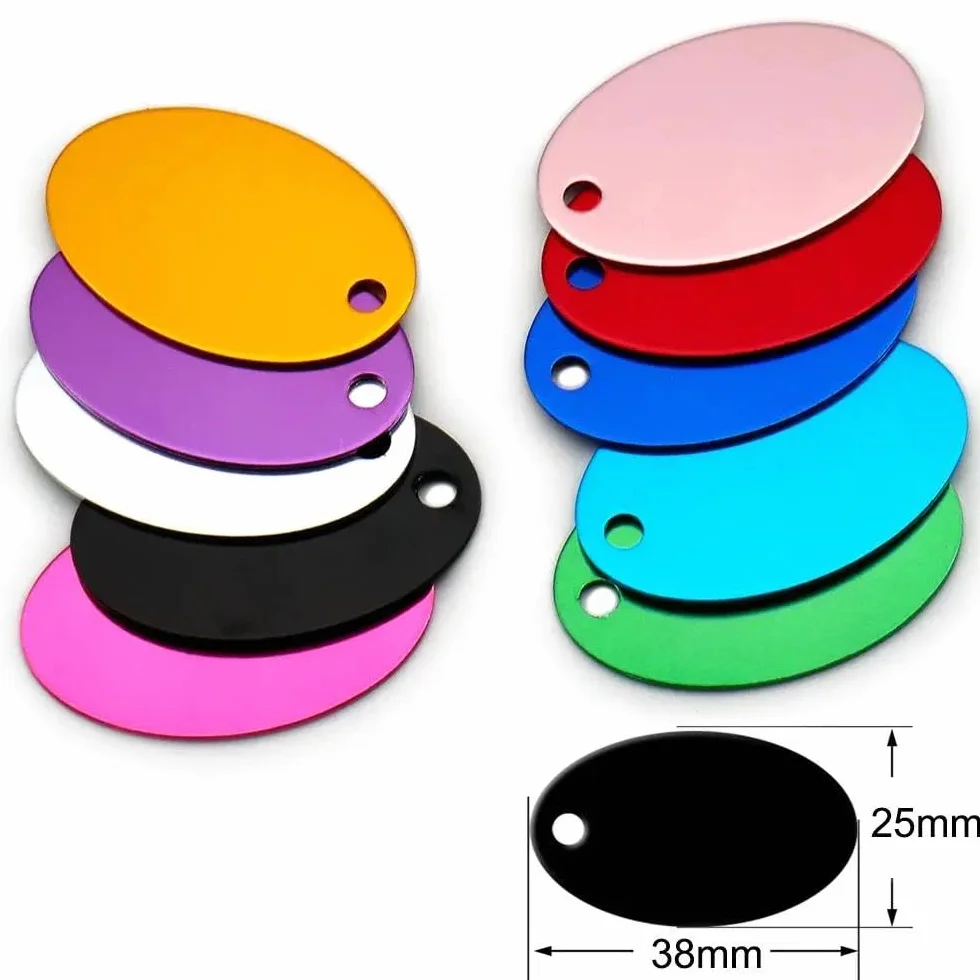 100 Pezzi Etichette Identificative Vuote Per Animali Domestici Etichette Fai Da Te Incise Per Cani E Gatti Etichette Personalizzate Per Animali Domestici Targhetta Identificativa In Alluminio P