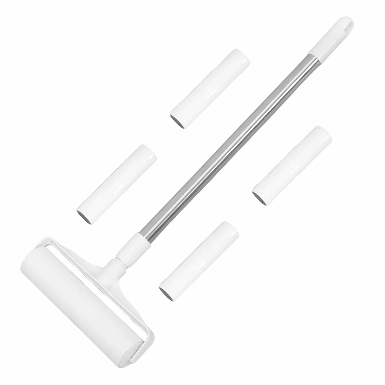 Sosoport Rullo Adesivo Antipelucchi per Tappeti e Vestiti, Rullo Grande 19 Cm 4 Pezzi di Ricambio, Rimuovi Peli Animali Domestici Portatile per Casa e Viaggio