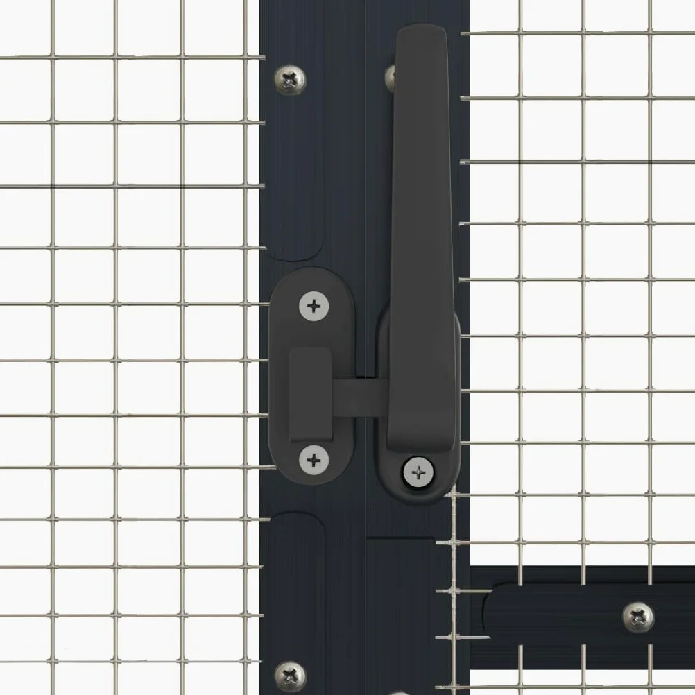 DJEKA Voliera, Gabbia Uccelli, Gabbie per Uccelli, Voliera per Uccelli da Esterno, Gabbia per Uccelli Grande, Antracite 179x100x185 cm in Alluminio